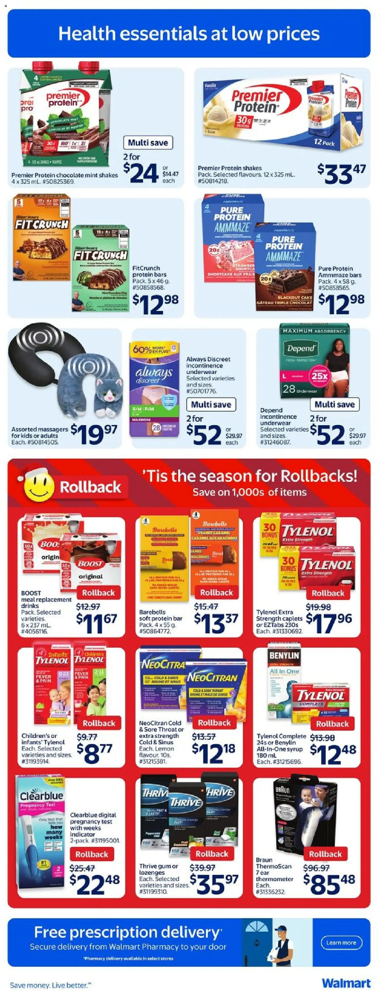 Walmart flyer valid from 04.12.2025 | Page: 19 | Products: Thermometer, Chocolate, Underwear