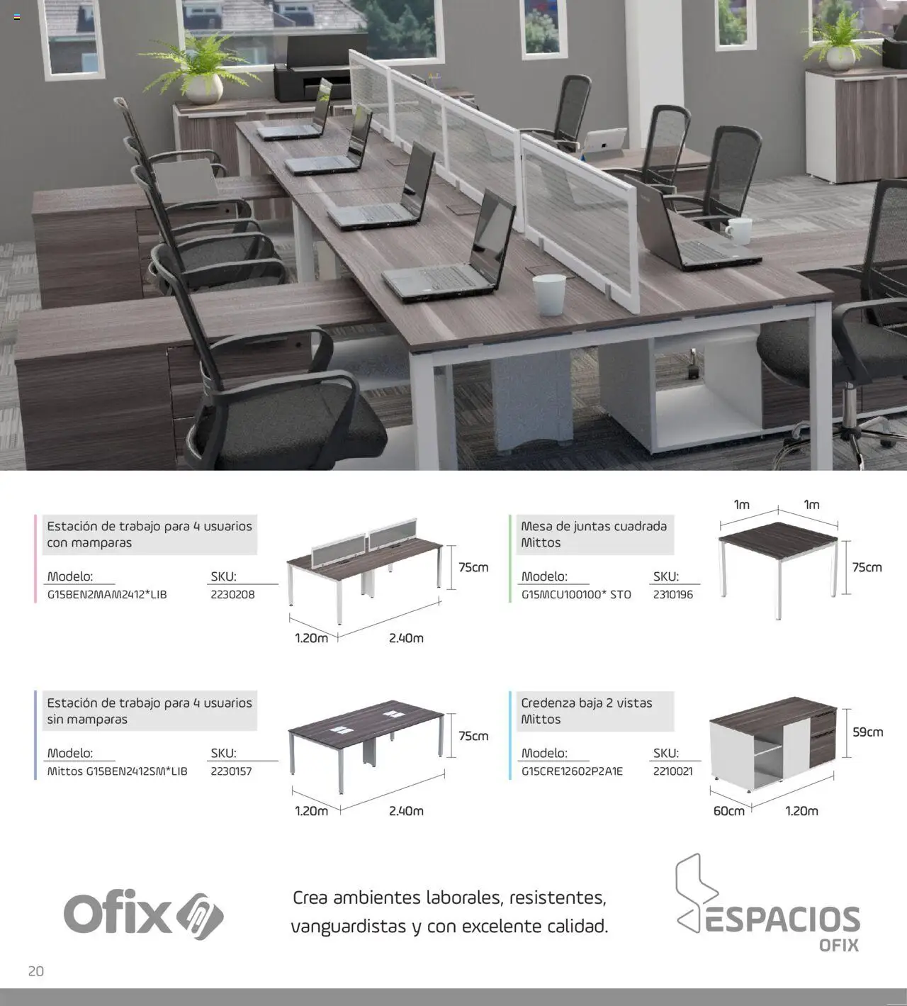 Nuevas ofertas de Ofix válidas en toda la República Mexicana desde el 17.08.2025. ¡Encuentra las mejores ofertas en Ofix - Catálogo Espacios! | Página: 20 | Productos: Mesa