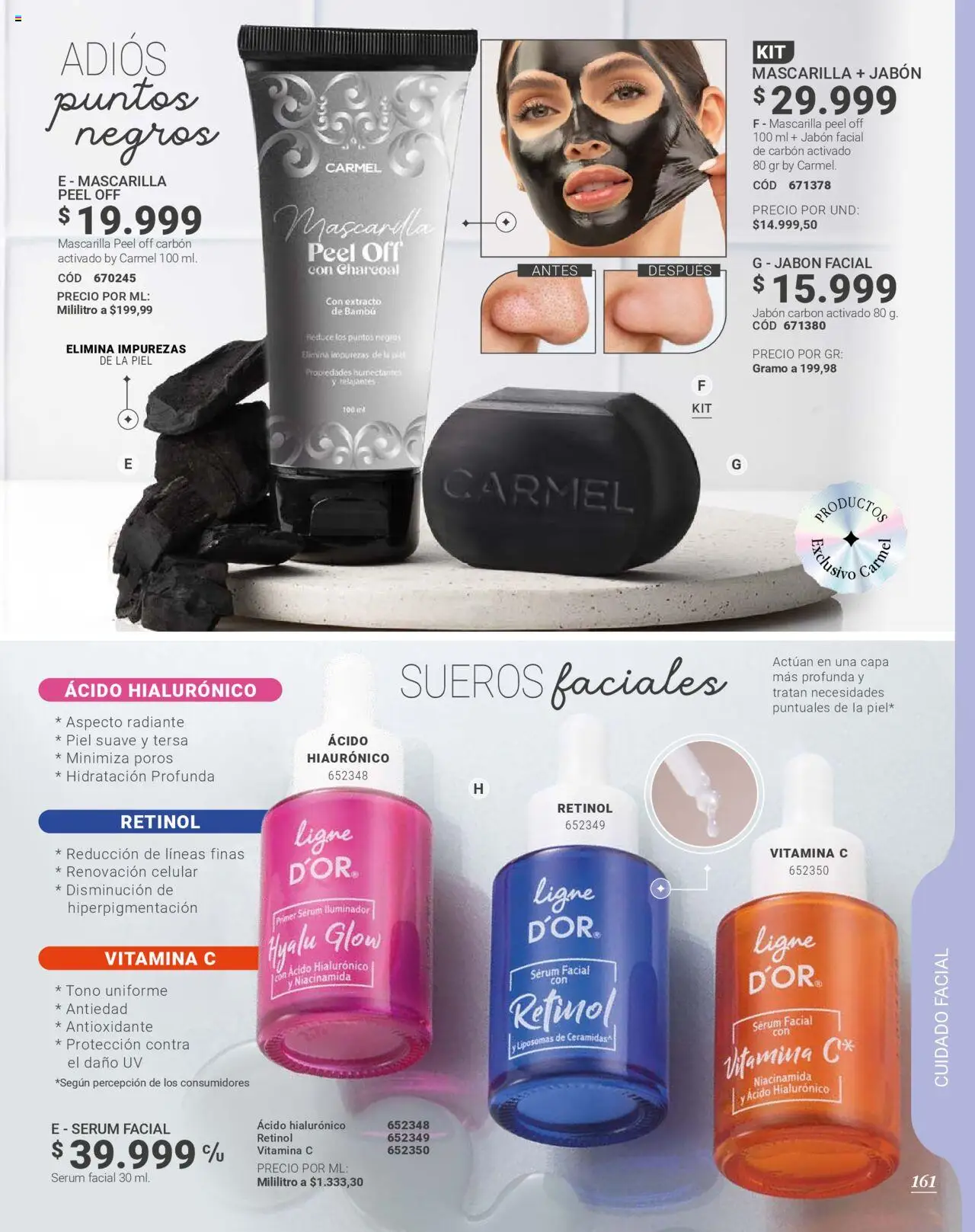 Carmel revista - valida desde el 08.09.2025 | Página: 163 | Productos: Iluminador, Serum, Mascarilla, Jabón