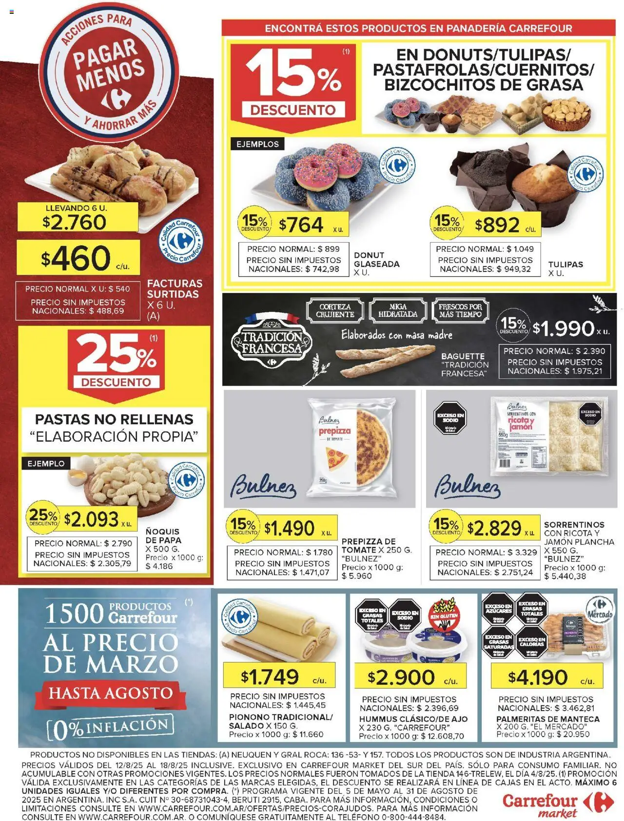 Carrefour Market catálogo - Chubut │ válido desde el 12.08.2025 | Página: 17 | Productos: Panadería, Manteca, Plancha, Pionono