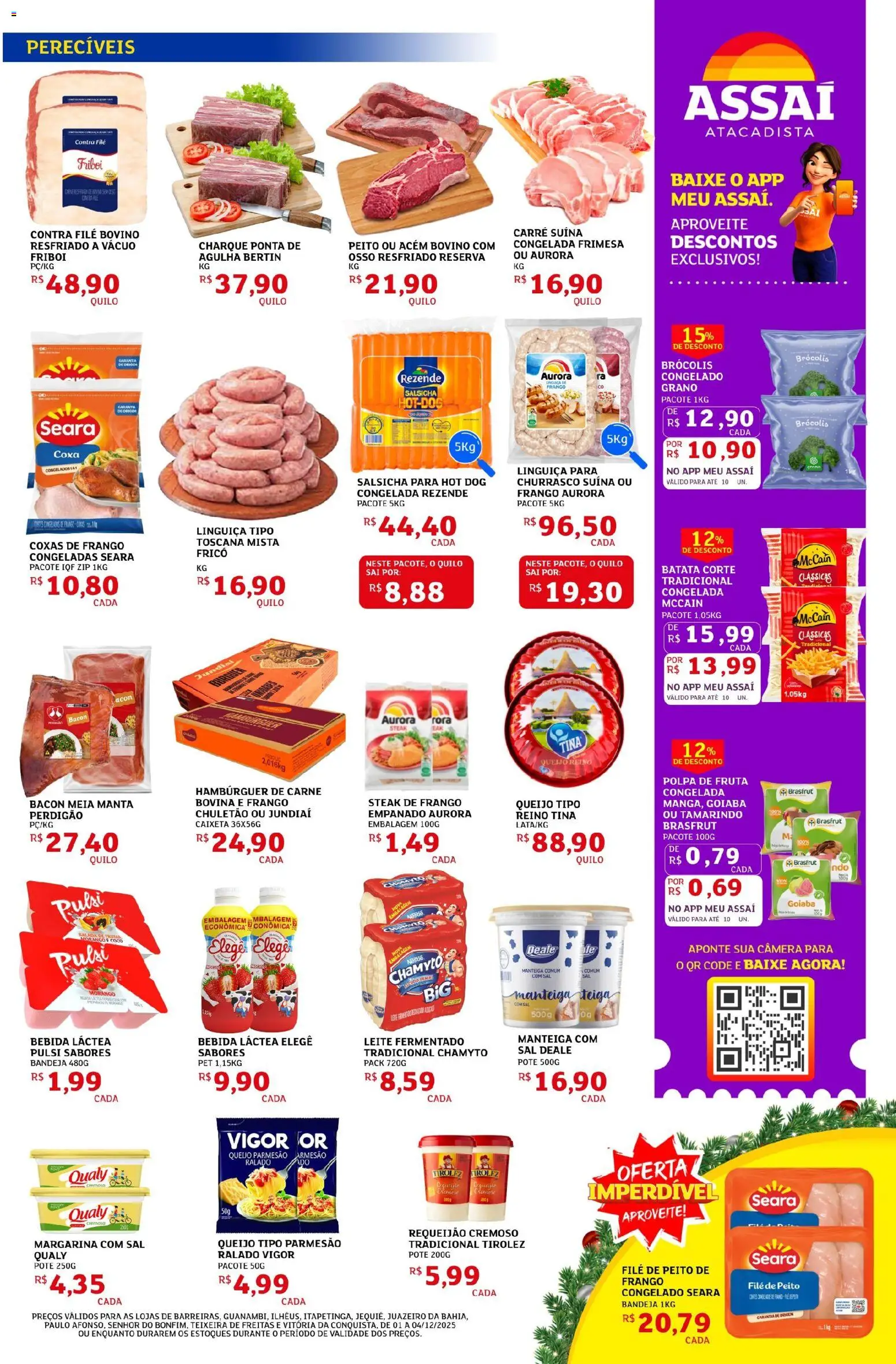 Assaí Atacadista Folheto - válido de 01.12.2025 | Página: 3 | Produtos: Tamarindo, Acém, Hambúrguer, Sal