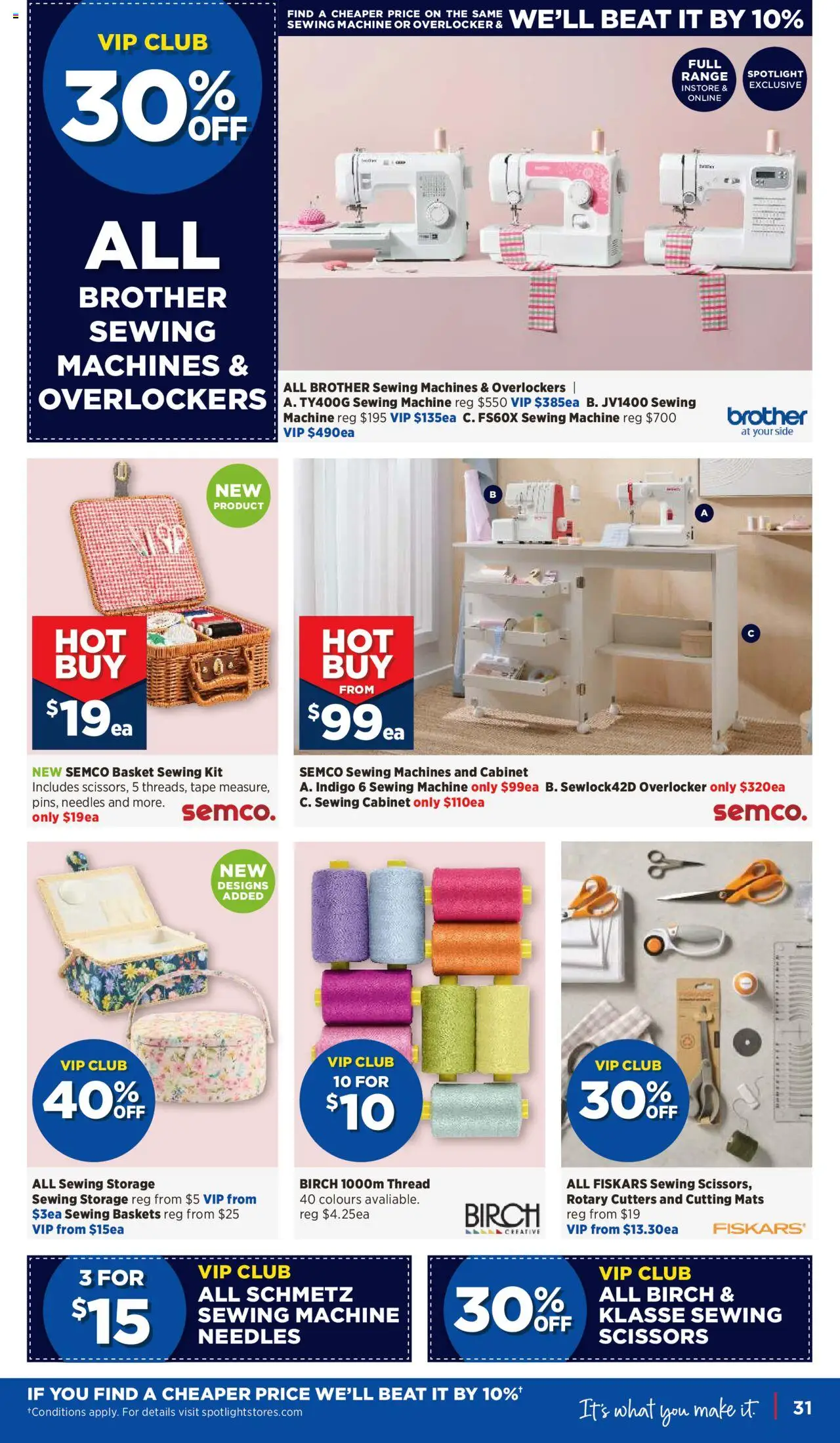 Spotlight catalogue - valid from 04.06.2025 | Page: 31 | Products: Cabinet, Basket, Scissors, Sewing machine