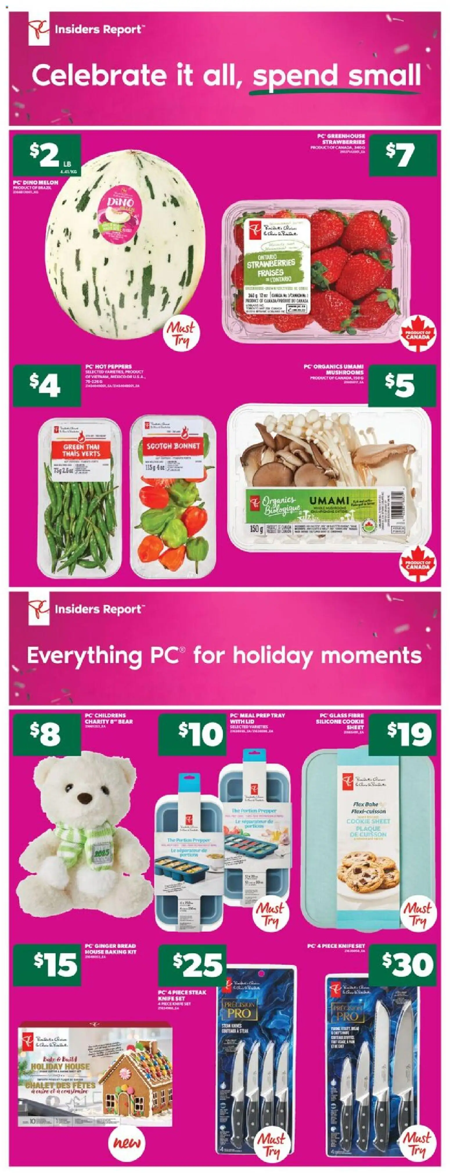 Real Canadian Superstore flyer valid from 27.11.2025 | Page: 7 | Products: Strawberries, PC, Bread