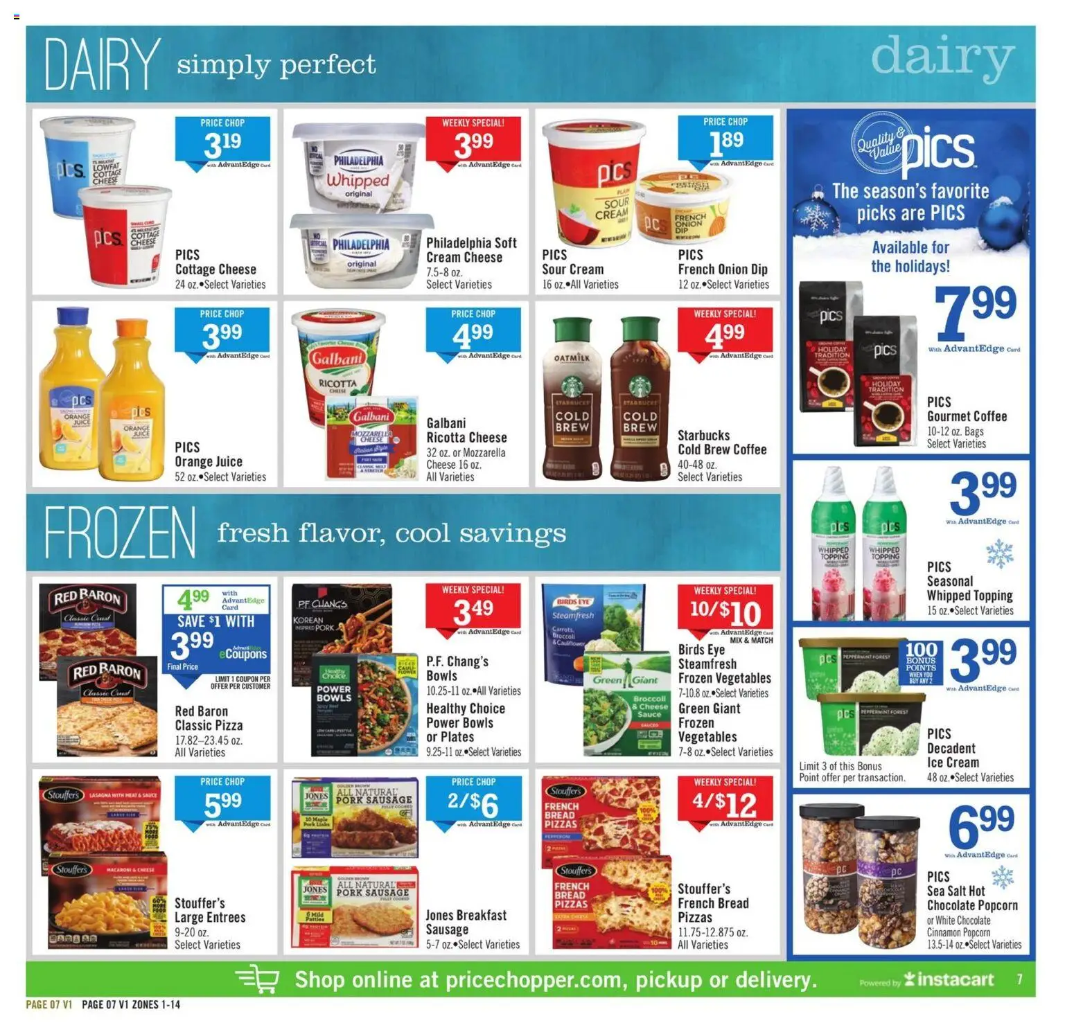 Price Chopper Weekly Ad - valid from 09.11.2025 | Page: 7 | Products: Cheese, Cream, Cottage cheese, Ice cream