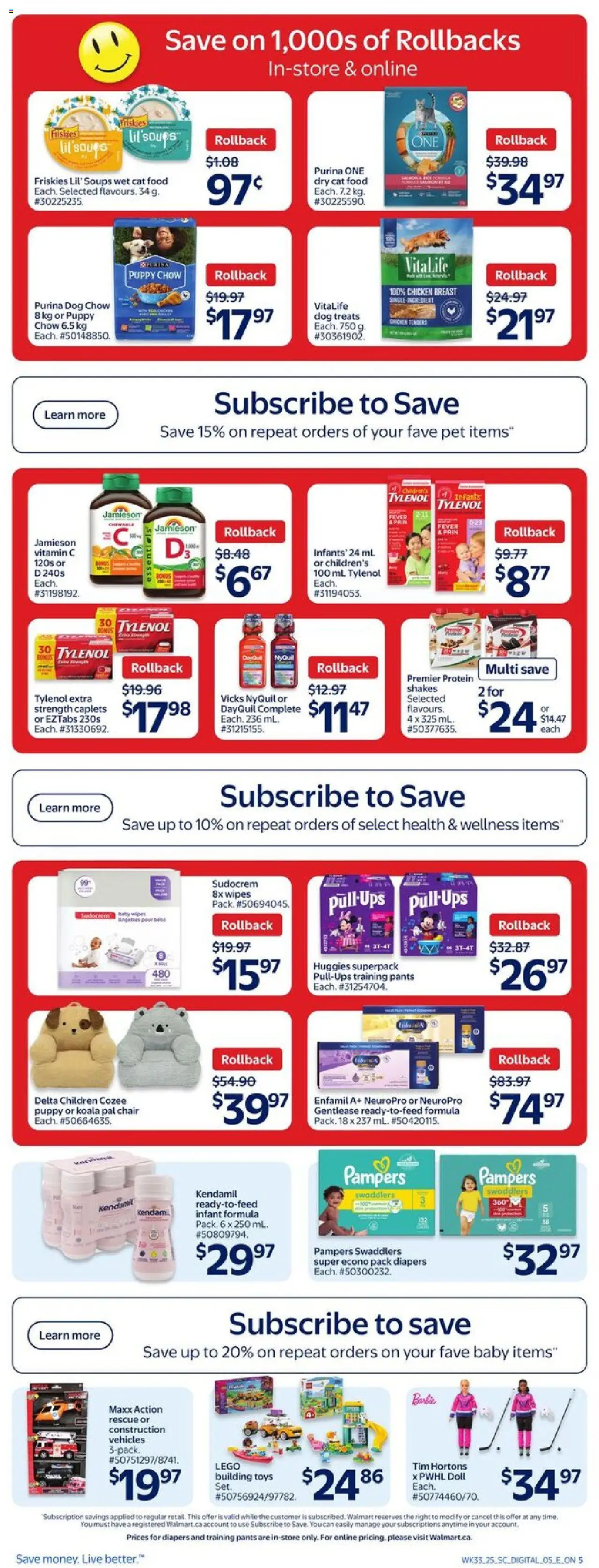Walmart flyer valid from 11.09.2025 | Page: 13 | Products: Chair, Pants, Chicken