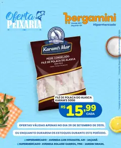 Supermercado Bergamini - Ofertas Peixaria - Pré-Visualização do folheto da loja Supermercado Bergamini, válido de 26.09.2025