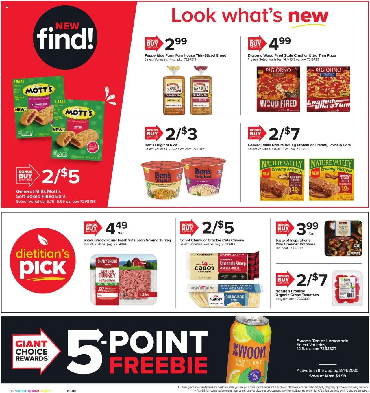 Giant Weekly Ad - valid from 08.08.2025 | Page: 6 | Products: Box, Butter, Rice, Potatoes