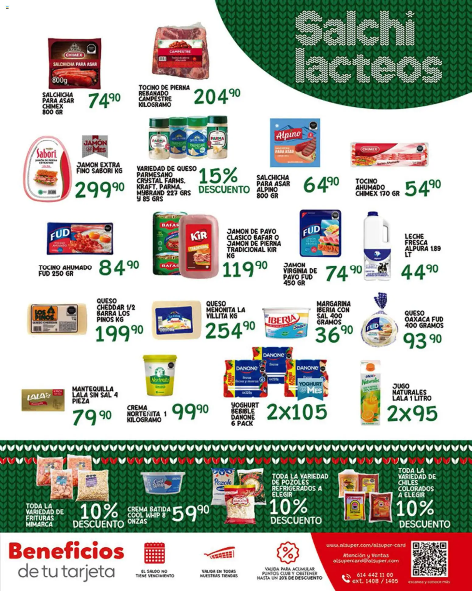 Nuevas ofertas de Alsuper válidas en toda la República Mexicana desde el 19.12.2025. ¡Encuentra las mejores ofertas en Alsuper folleto Saltillo! | Página: 7 | Productos: Tocino, Sal, Mantequilla, Barra