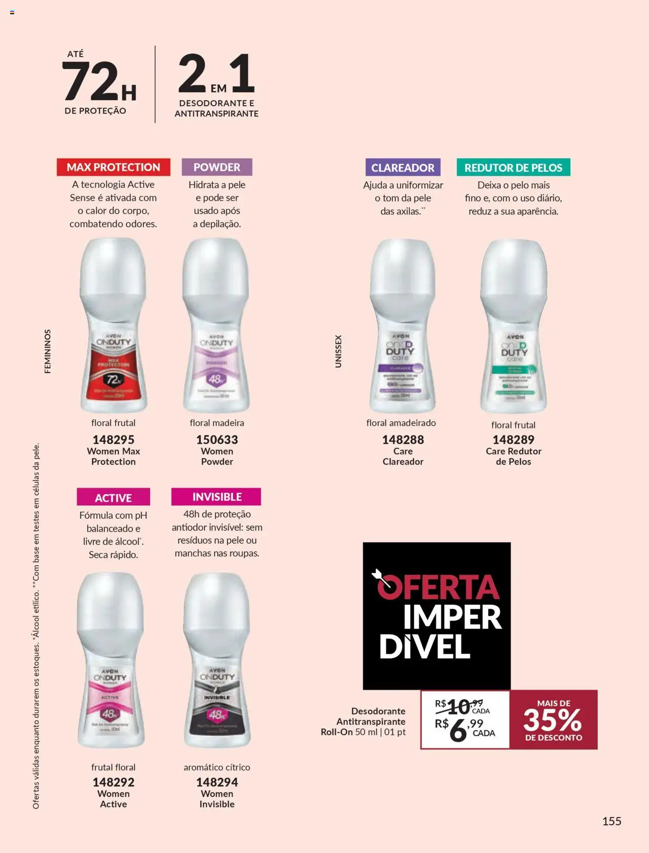 Avon Folheto - válido de 07.10.2025 | Página: 155 | Produtos: Desodorante, Base