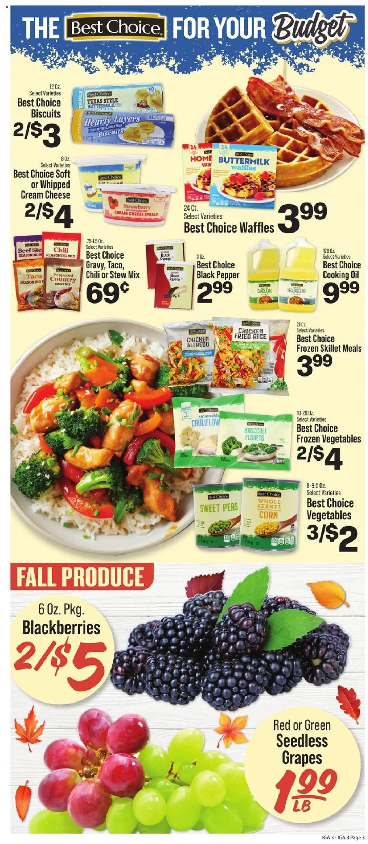 IGA Weekly Ad - valid from 17.09.2025 | Page: 5 | Products: Corn, Beef, Cream, Pepper