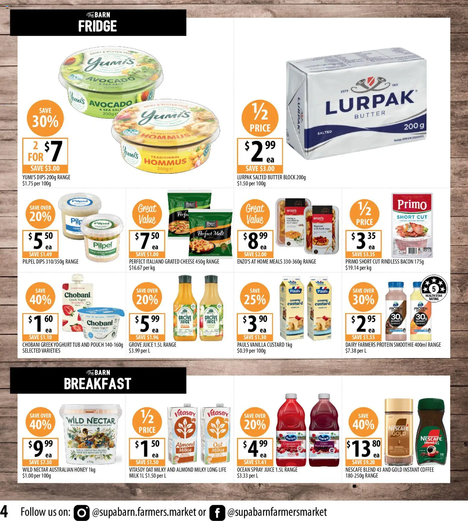 Supabarn catalogue - valid from 01.04.2026 | Page: 4 | Products: Milk, Pomegranate, Avocado, Nescafe