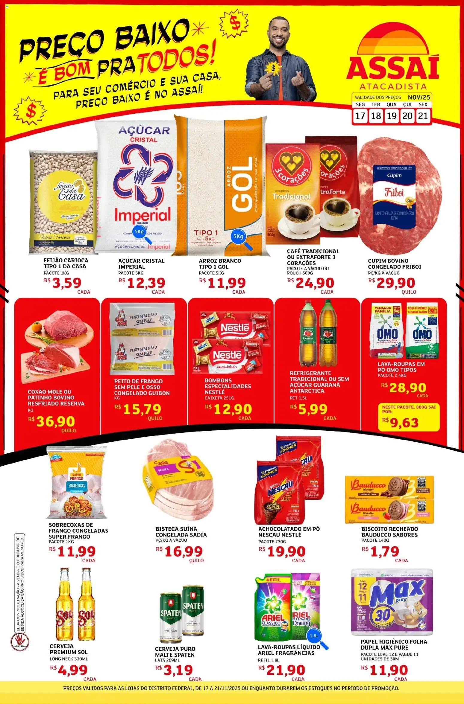 Assaí Atacadista Folheto - válido de 17.11.2025 | Página: 1 | Produtos: Achocolatado, Café, Cerveja, Refrigerante