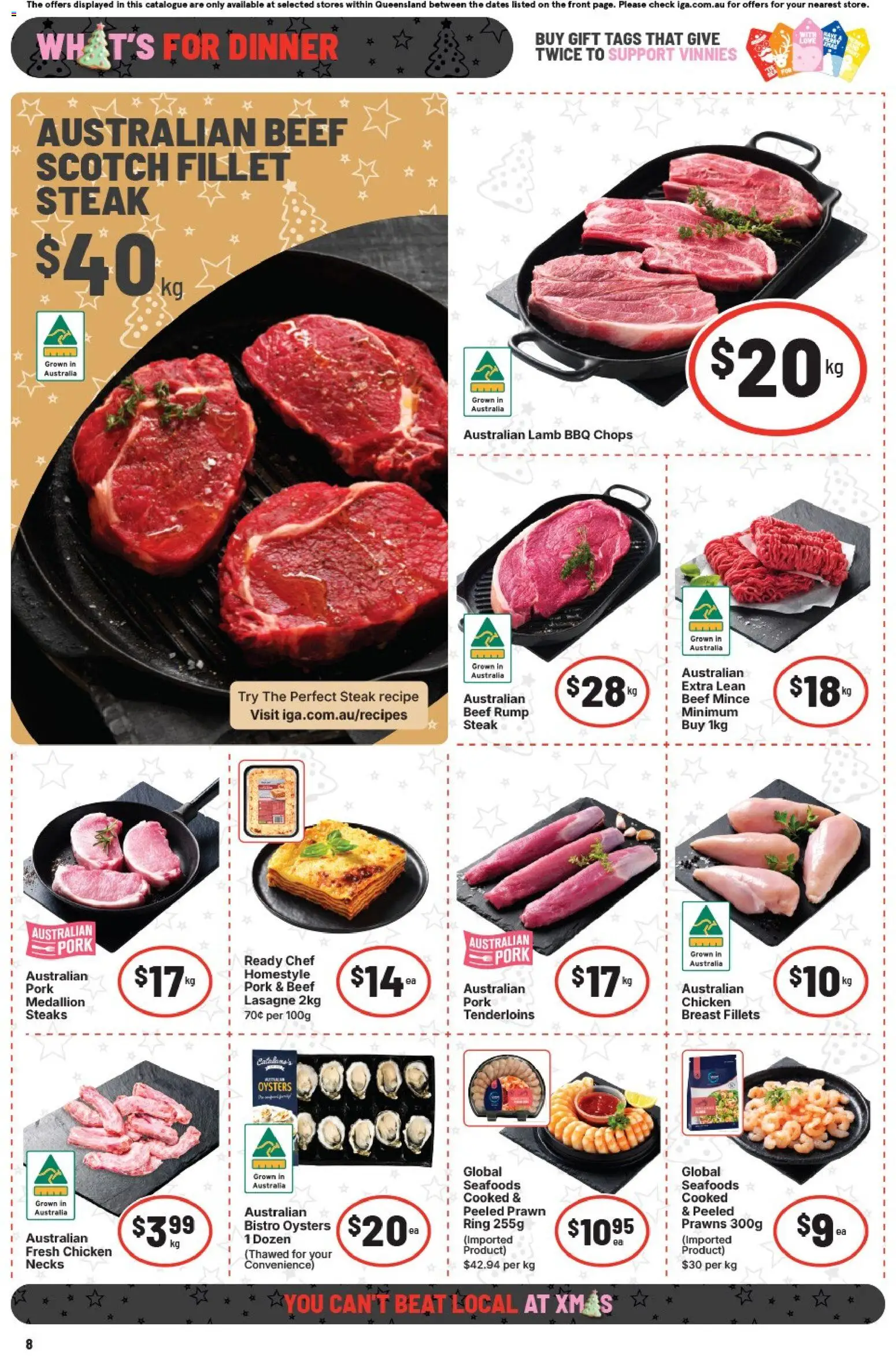IGA catalogue - valid from 17.12.2025 | Page: 11 | Products: Beef, Oysters, Prawns, Steak
