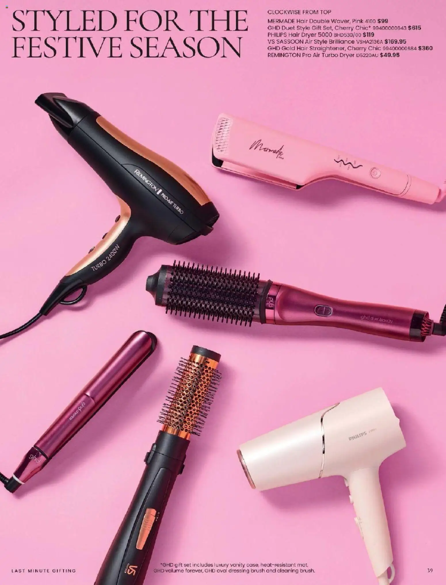 Myer catalogue - valid from 04.12.2025 | Page: 39 | Products: Brush, Dryer, Hair dryer