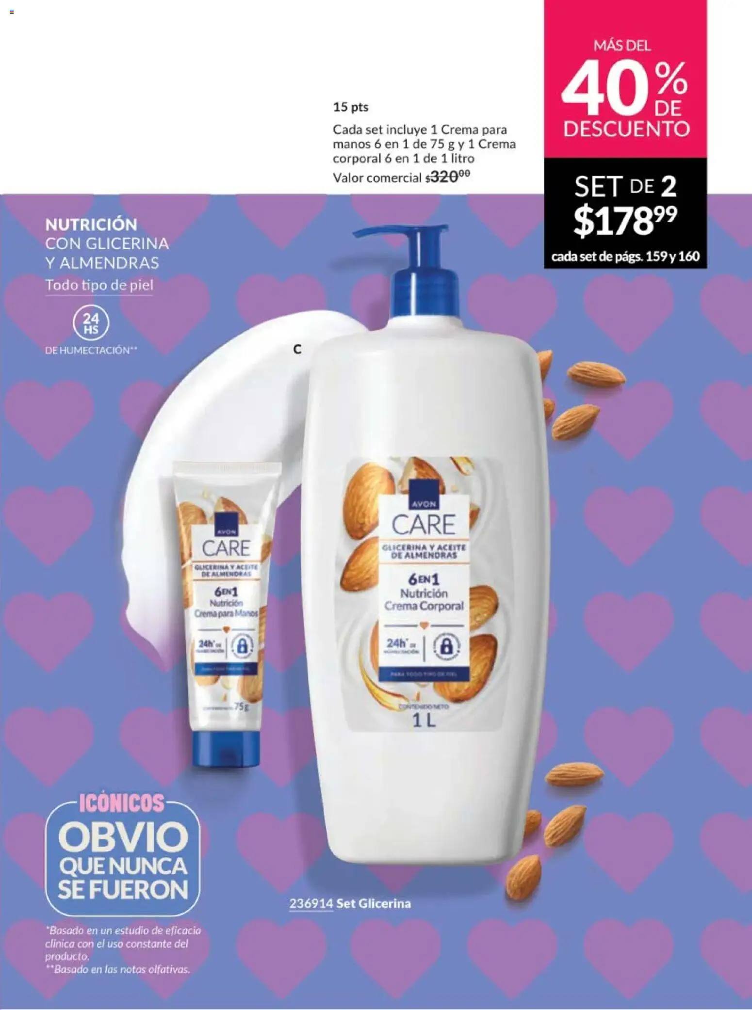 Nuevas ofertas de AVON válidas en toda la República Mexicana desde el 10.01.2026. ¡Encuentra las mejores ofertas en AVON campaña 2 2026! | Página: 153 | Productos: Almendras, Crema, Aceite, Crema corporal