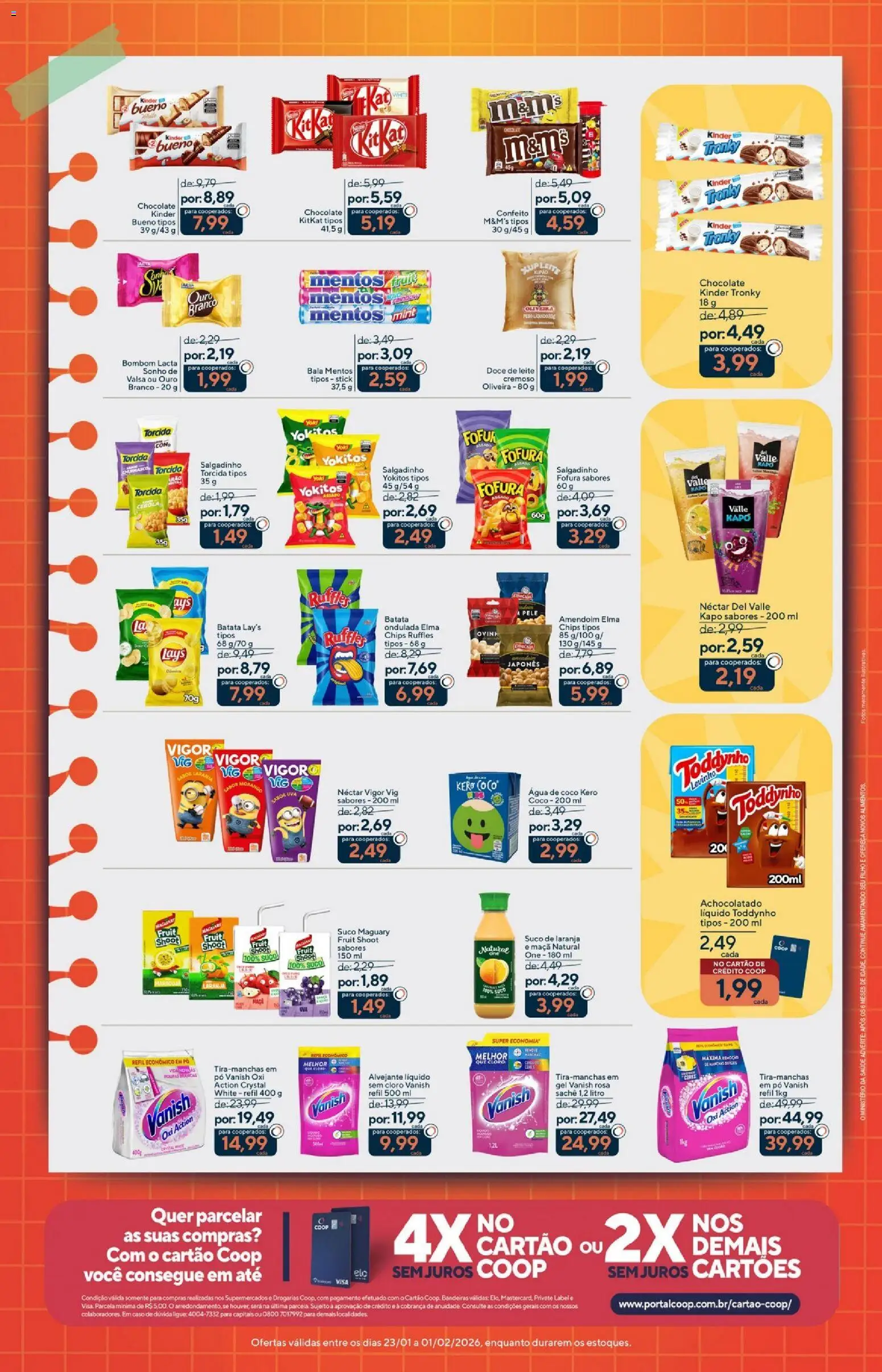 Coop Folheto - válido de 23.01.2026 | Página: 2 | Produtos: Cebola, Chocolate, Bombom, Bala