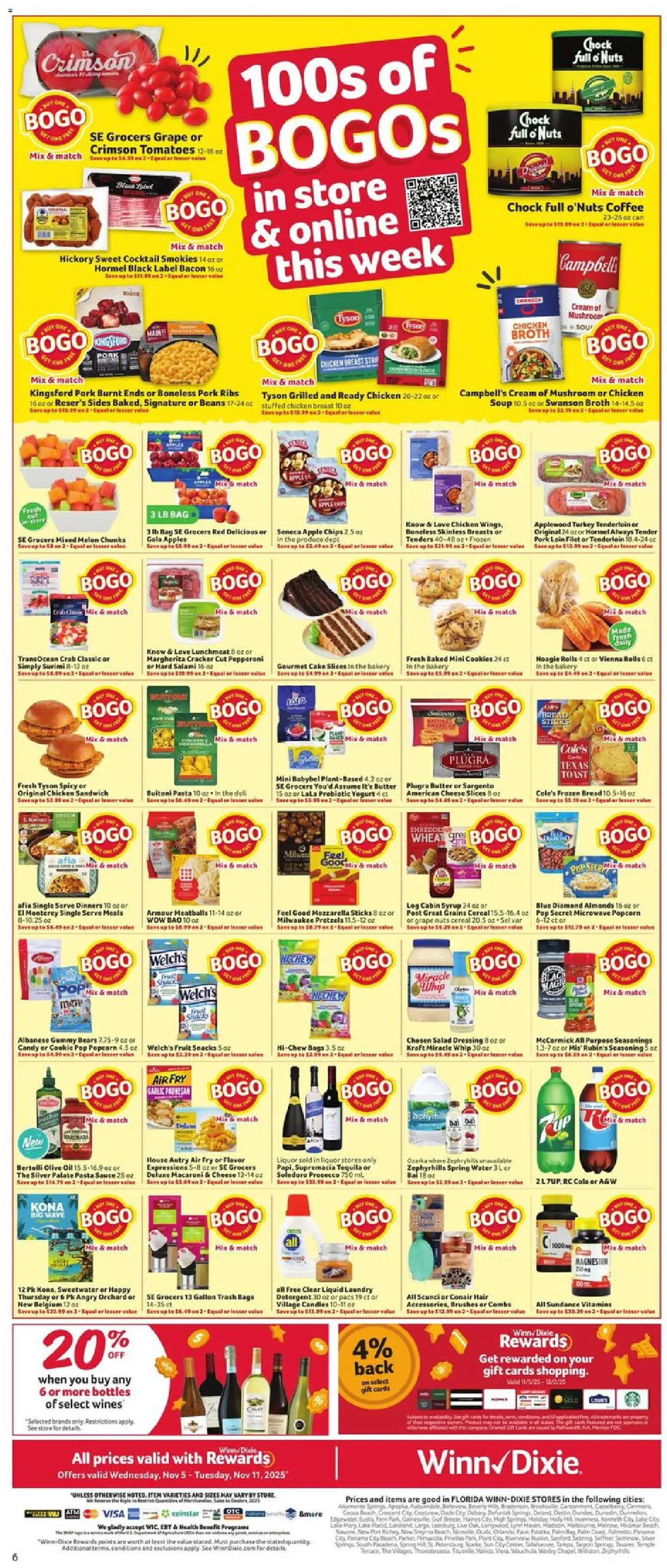 Winn Dixie Weekly Circular - FL - valid from 05.11.2025 | Page: 9 | Products: Butter, Chips, Cookies, Melon