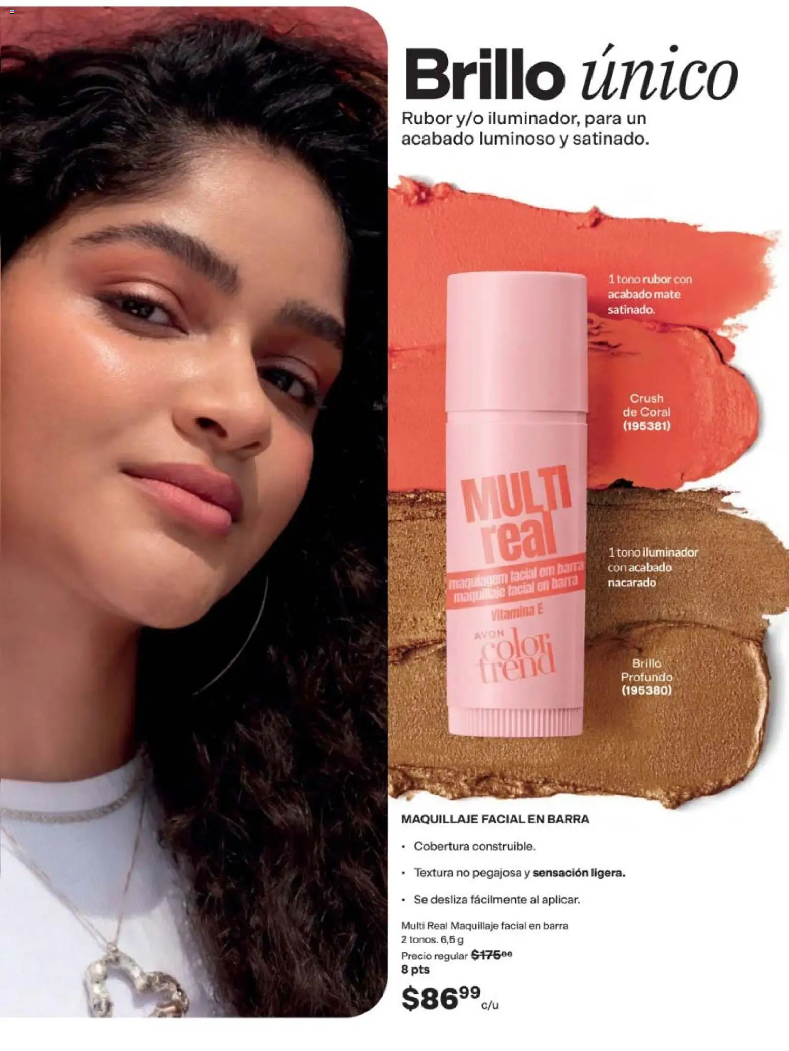 Nuevas ofertas de AVON válidas en toda la República Mexicana desde el 24.04.2026. ¡Encuentra las mejores ofertas en AVON campaña 7 2026! | Página: 55 | Productos: Iluminador, Brillo, Maquillaje, Rubor