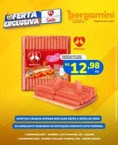 Supermercado Bergamini ofertas Sadia e a Perdigão - Pré-Visualização do folheto da loja Supermercado Bergamini, válido de 28.03.2026