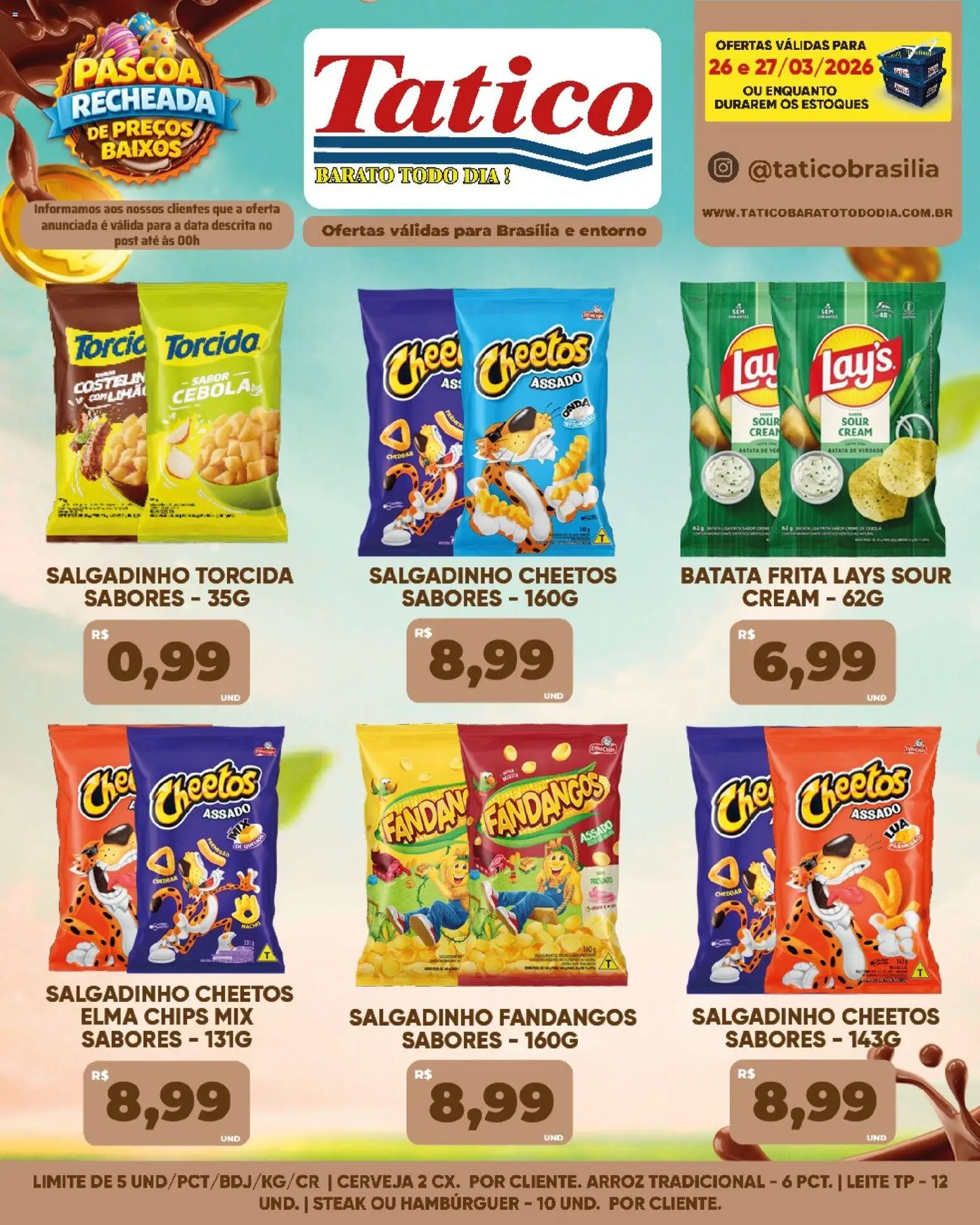 Tatico Folheto - válido de 26.03.2026 | Página: 18 | Produtos: Elma Chips, Presunto, Arroz, Hambúrguer