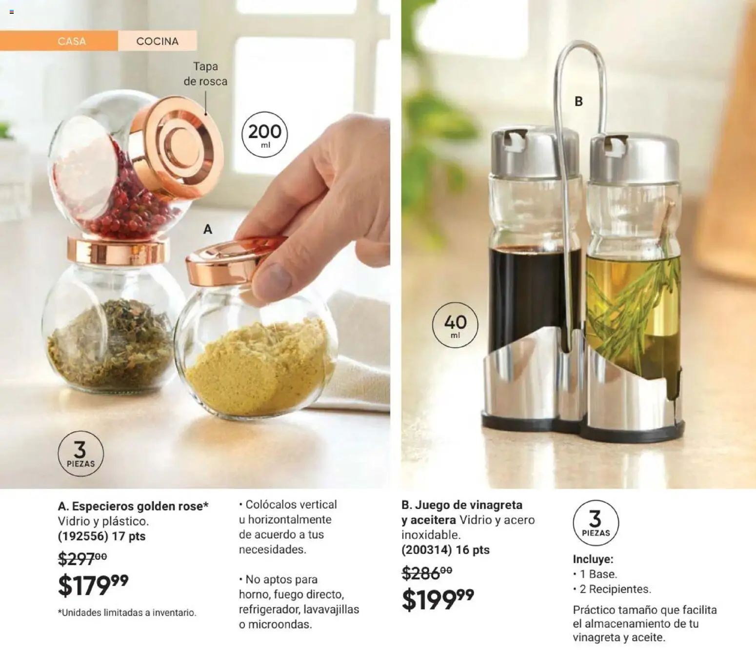 Nuevas ofertas de AVON válidas en toda la República Mexicana desde el 10.01.2026. ¡Encuentra las mejores ofertas en AVON Casa & Estilo 2 2026! | Página: 54 | Productos: Aceitera, Juego, Cocina, Lavavajillas