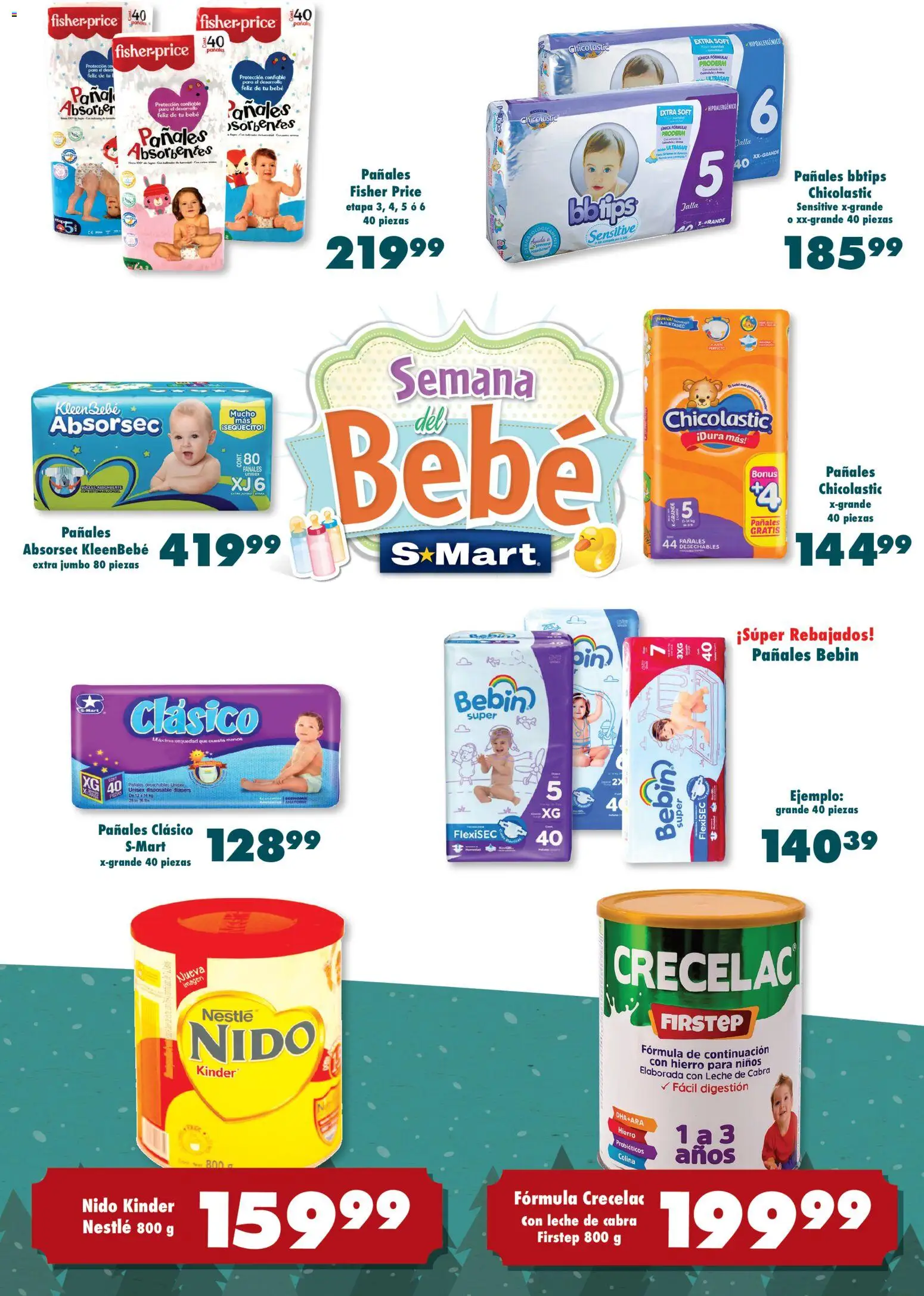 Nuevas ofertas de S-Mart válidas en toda la República Mexicana desde el 07.11.2025. ¡Encuentra las mejores ofertas en S-Mart folleto Ofertas de Feria Monterrey! | Página: 5 | Productos: Leche, Pañales