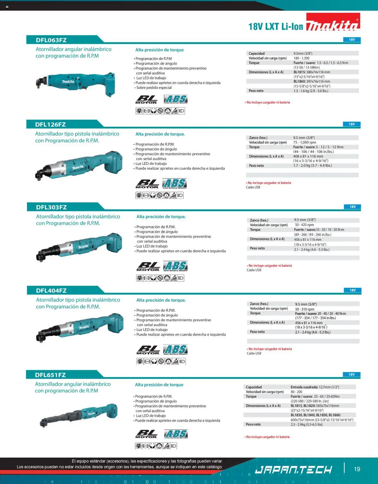 Nuevas ofertas de Makita válidas en toda la República Mexicana desde el 07.10.2024. ¡Encuentra las mejores ofertas en Makita catálogo Líneas de Ensamble! | Página: 19 | Productos: Cargador, Cable, Batería, Sobre