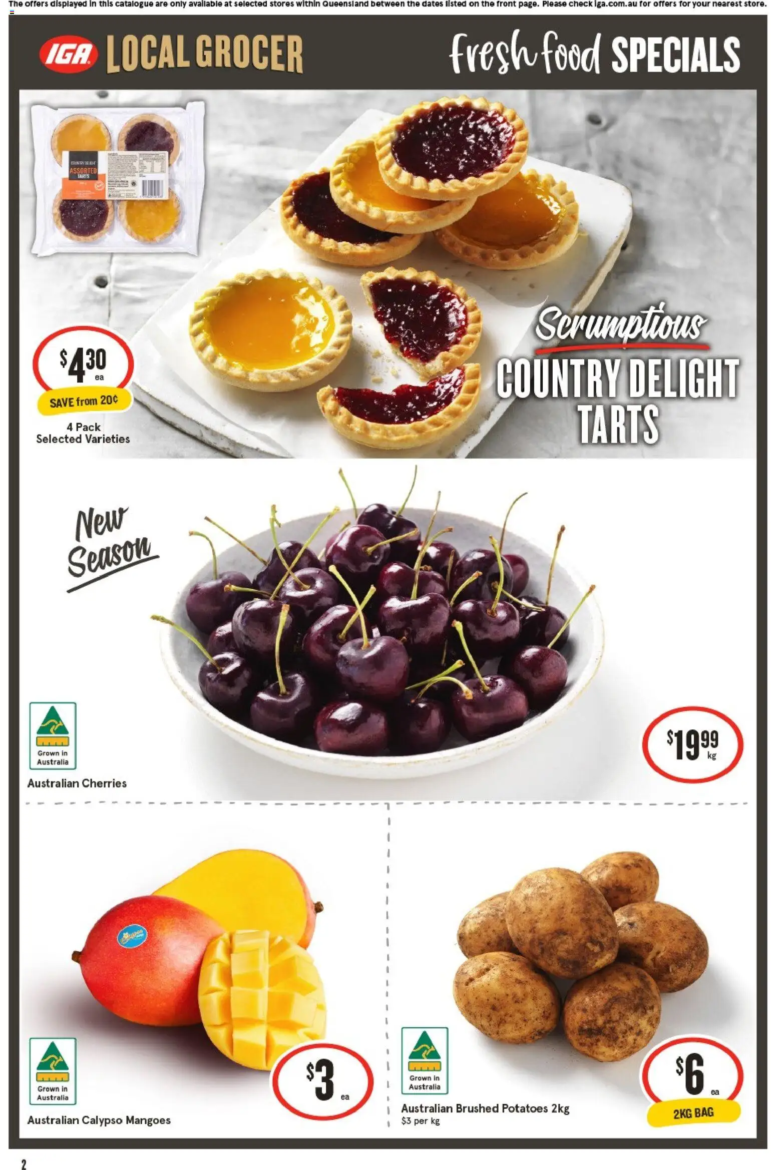 IGA catalogue - valid from 26.11.2025 | Page: 2 | Products: Cherries, Potatoes, Bag