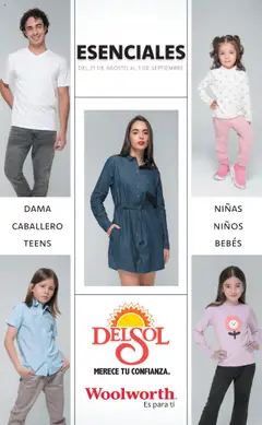 Vista previa de Del Sol y Woolworth - Catálogo Esenciales , nuevo folleto de la tienda, válido en México a partir del 21.08.2025