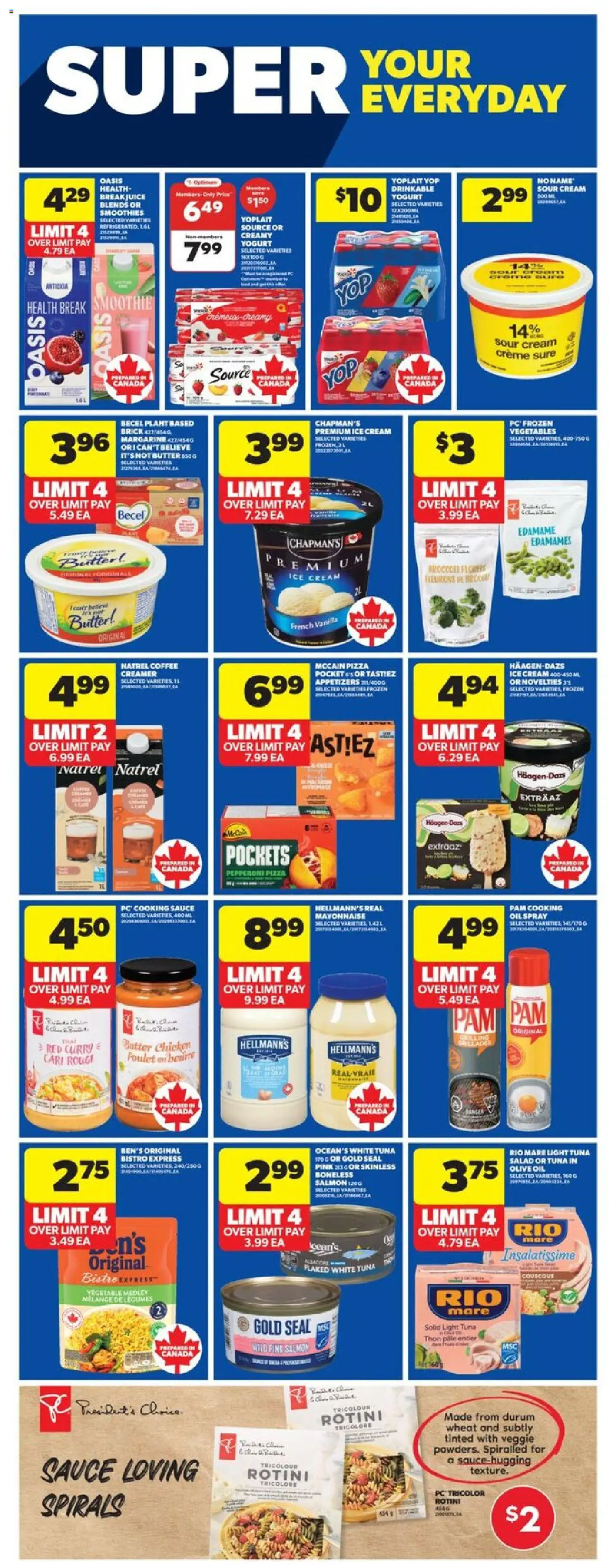 Real Canadian Superstore flyer valid from 04.09.2025 | Page: 19 | Products: Cream, Ice cream, Yogurt, Chicken