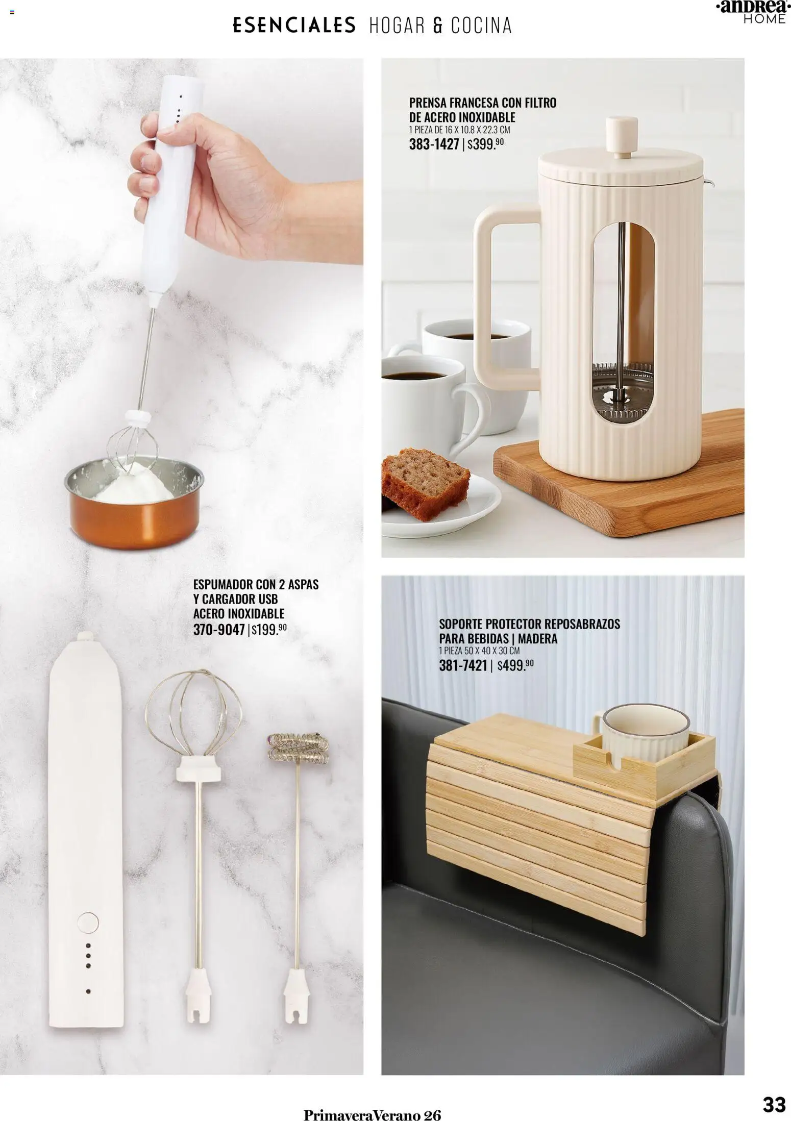 Nuevas ofertas de Andrea válidas en toda la República Mexicana desde el 25.01.2026. ¡Encuentra las mejores ofertas en Andrea catálogo Tu hogar esta primavera! | Página: 33