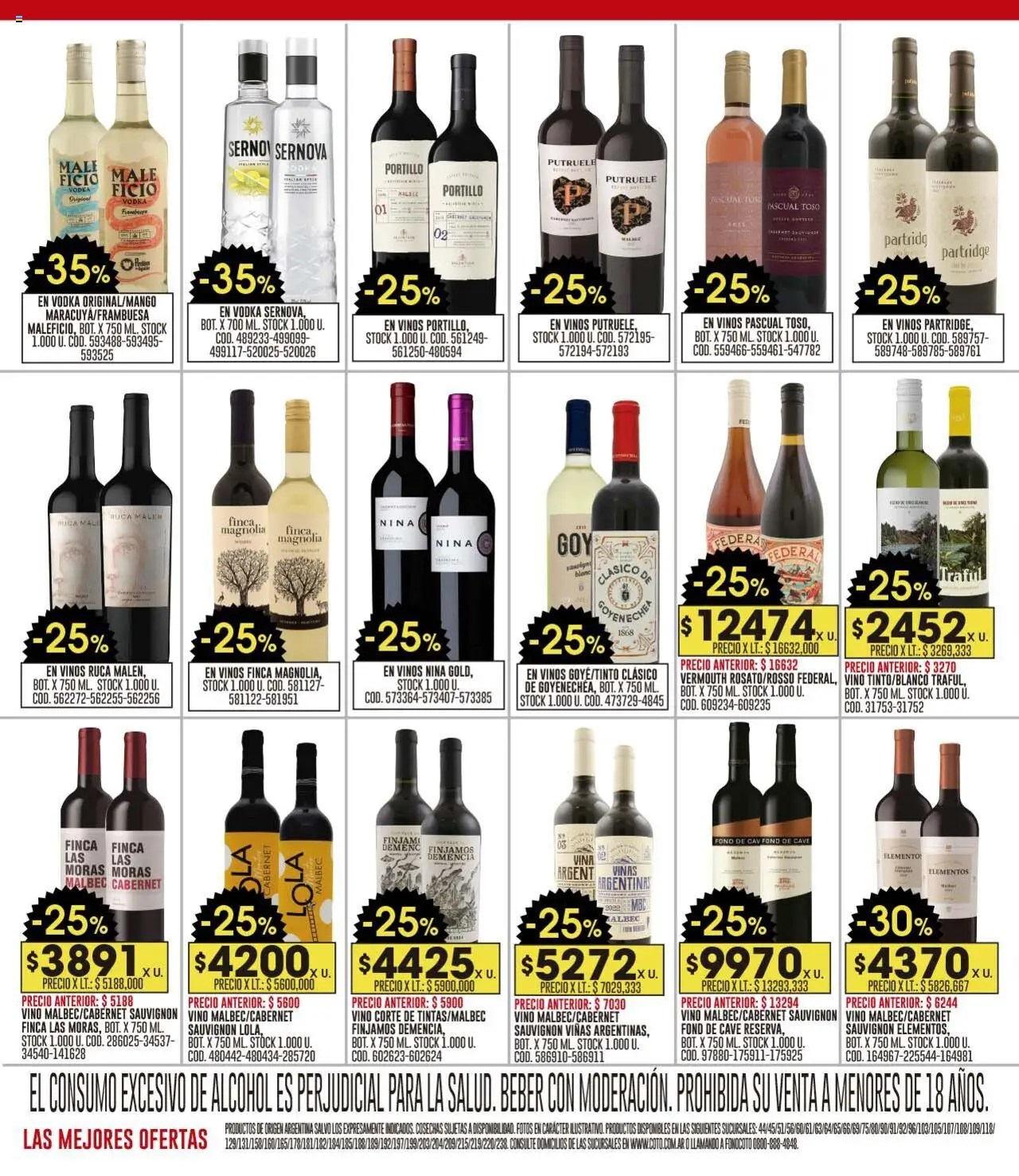 Coto ofertas │ válido desde el 18.08.2025 | Página: 16 | Productos: Vodka, Vino