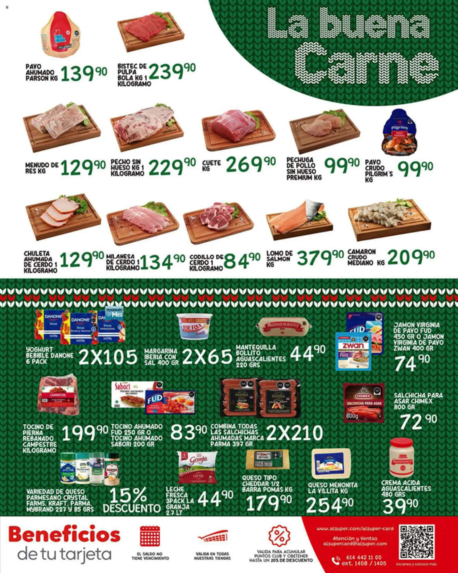 Nuevas ofertas de Alsuper válidas en toda la República Mexicana desde el 23.12.2025. ¡Encuentra las mejores ofertas en Alsuper folleto Zacatecas! | Página: 7 | Productos: Milanesa, Crema, Queso, Jamón