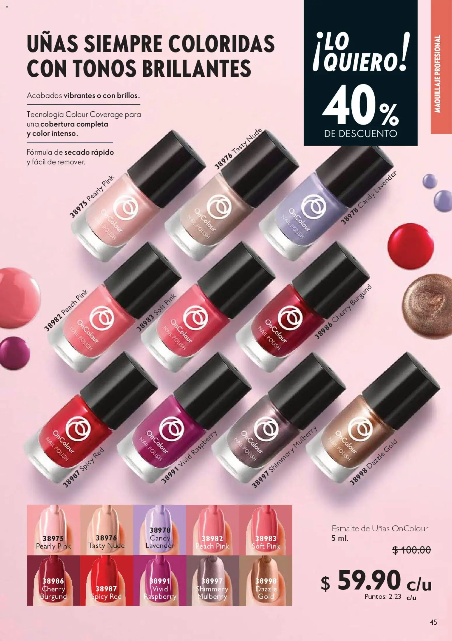 Nuevas ofertas de Oriflame válidas en toda la República Mexicana desde el 25.10.2025. ¡Encuentra las mejores ofertas en Oriflame Buen Fin! | Página: 45 | Productos: Maquillaje, Esmalte de uñas