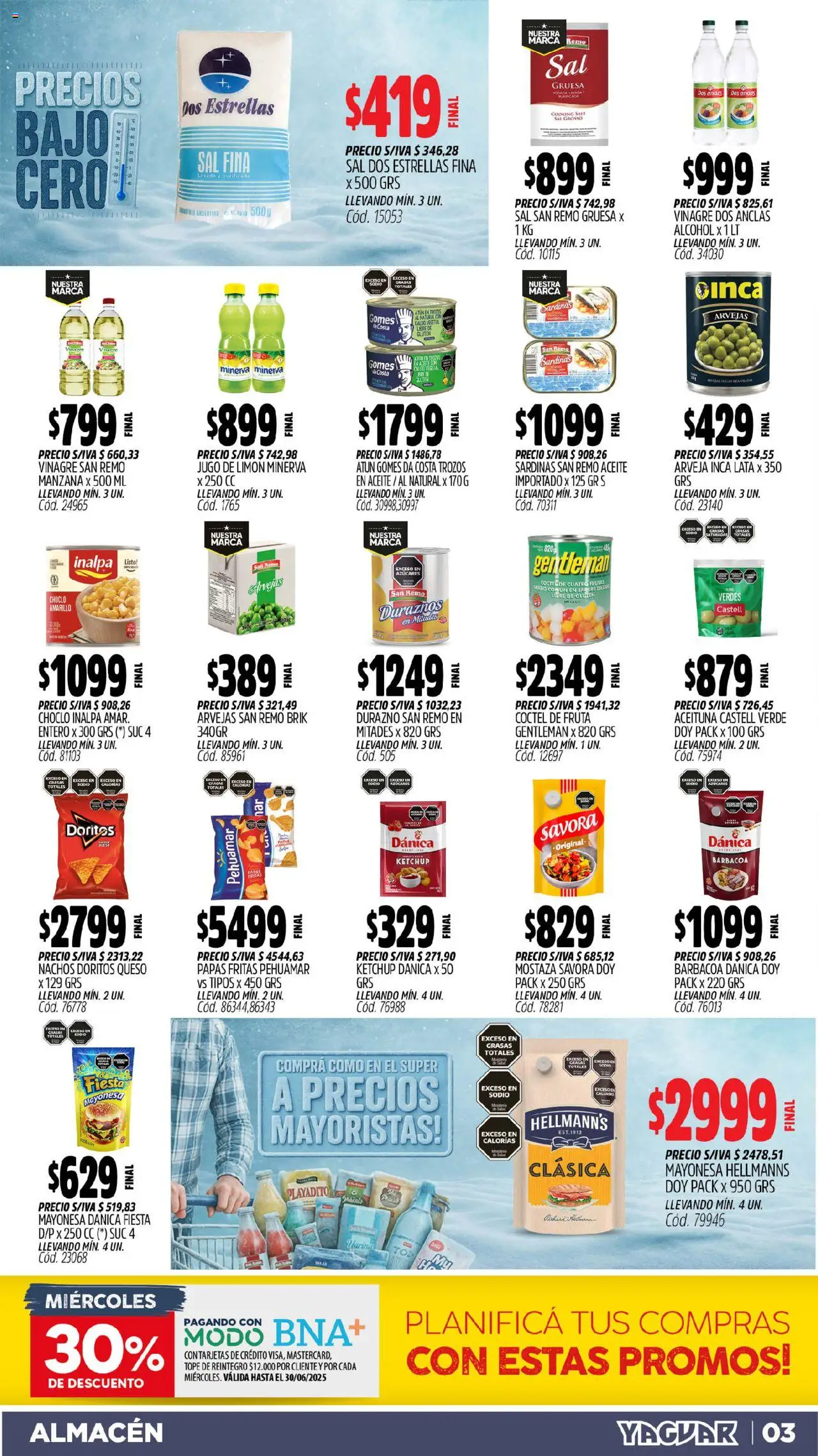 Yaguar catálogo │ válido desde el 16.06.2025 | Página: 3 | Productos: Aceite, Mayonesa, Ketchup, Jugo