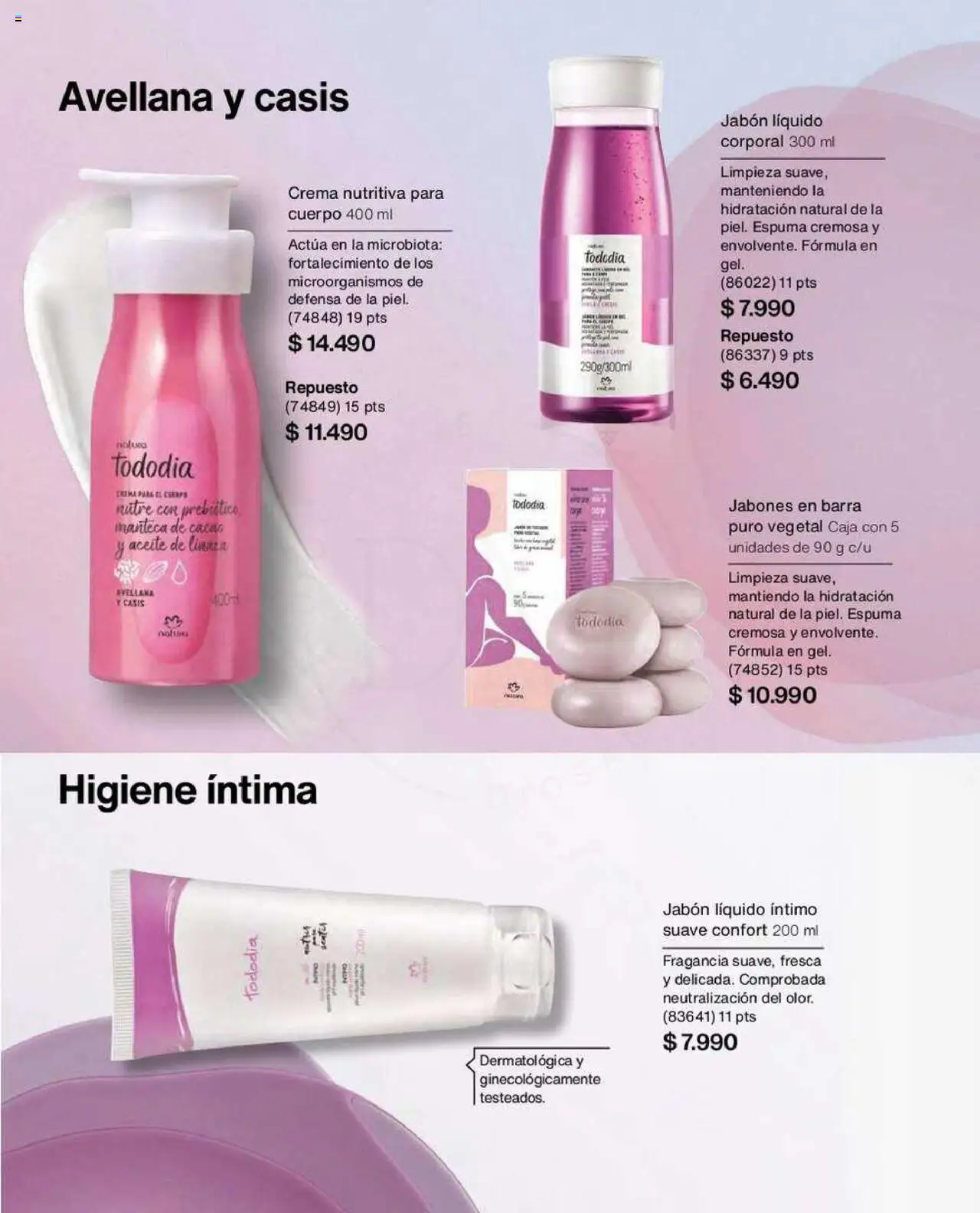 Natura catálogo │ válido desde el 27.06.2025 | Página: 114 | Productos: Caja, Aceite, Jabón líquido, Crema