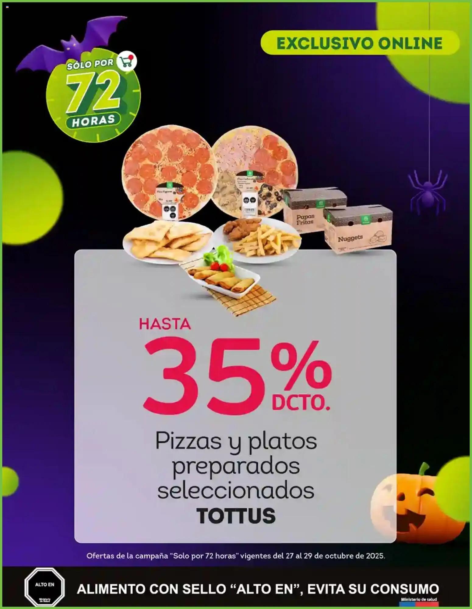 Tottus ofertas  │ válido desde el 27.10.2025 | Página: 4 | Productos: Campana, Papas fritas