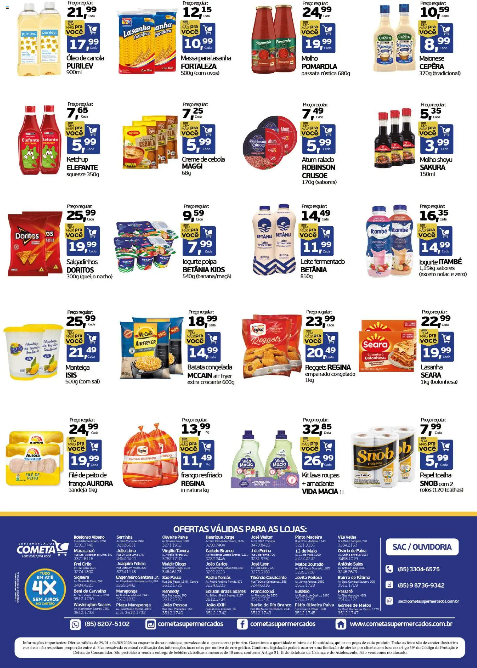 Cometa Supermercados Folheto - válido de 29.01.2026 | Página: 2 | Produtos: Air fryer, Maiô, Roupas, Amaciante