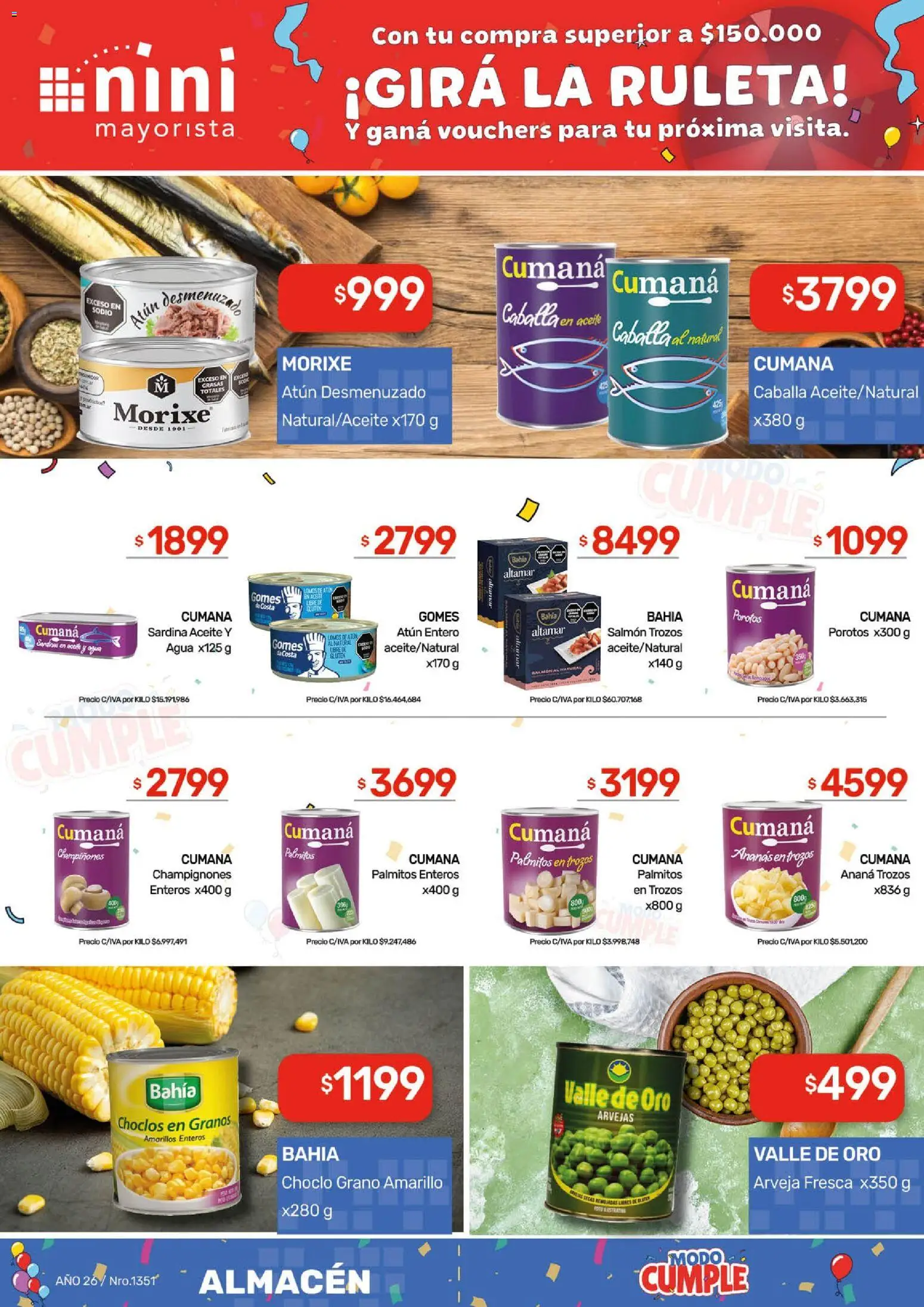 NINI Mayorista - Ofertas │ válido desde el 16.03.2026 | Página: 24 | Productos: Arveja, Arvejas, Atún, Ananá