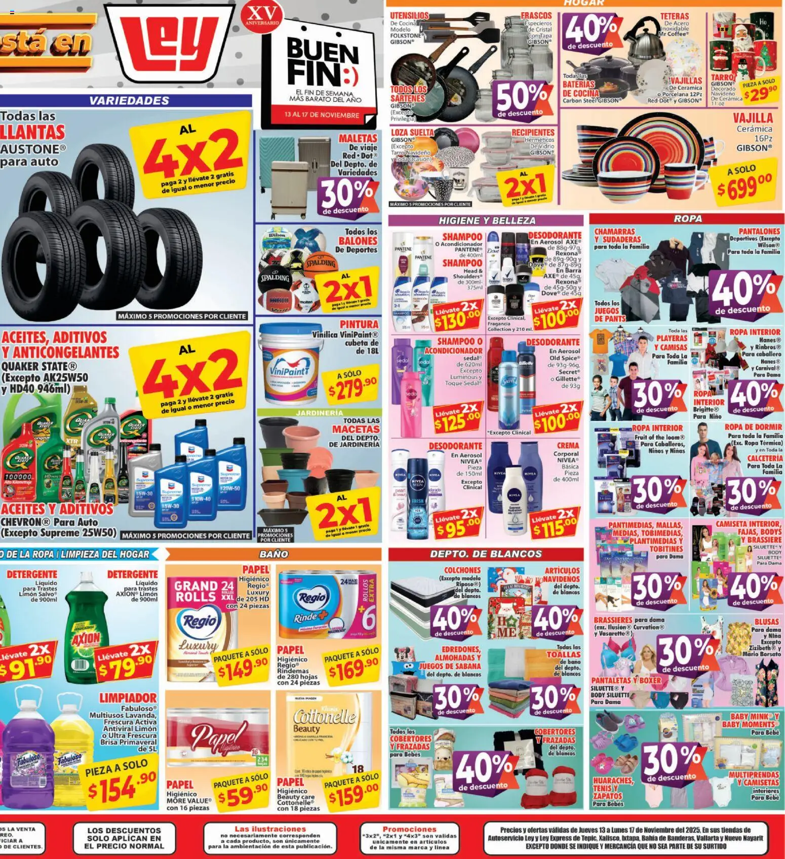 Nuevas ofertas de Casa Ley válidas en toda la República Mexicana desde el 13.11.2025. ¡Encuentra las mejores ofertas en Casa Ley folleto Tepic! | Página: 4 | Productos: Detergente, Tenis, Pantaletas, Limpiador