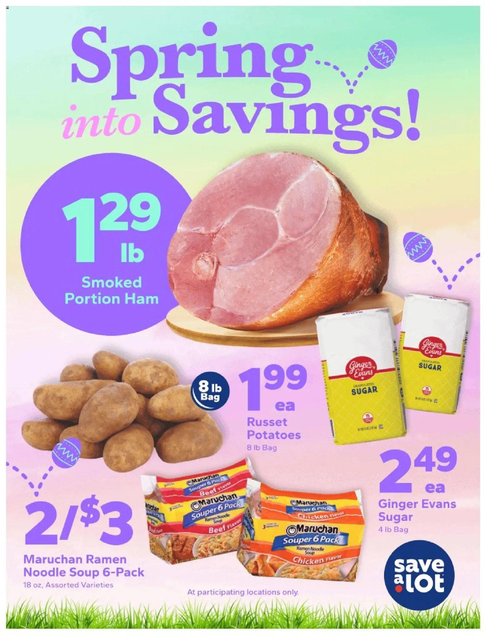 Save a Lot Special Promotion - valid from 25.03.2026 | Page: 1 | Products: Ginger, Ham, Potatoes, Bag