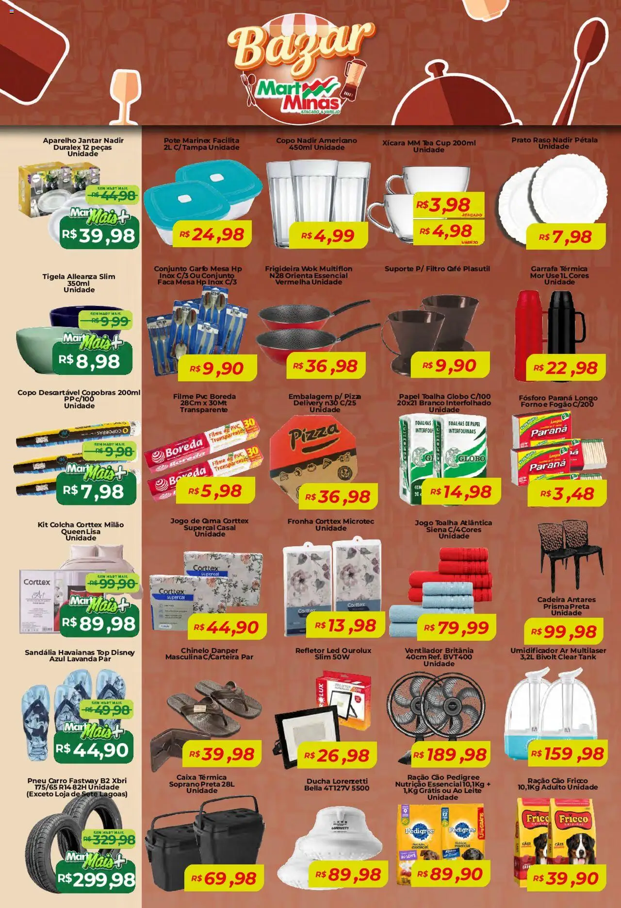 Mart Minas Folheto - válido de 18.09.2025 | Página: 5 | Produtos: Fósforo, Jogo de cama, Leite, Tigela