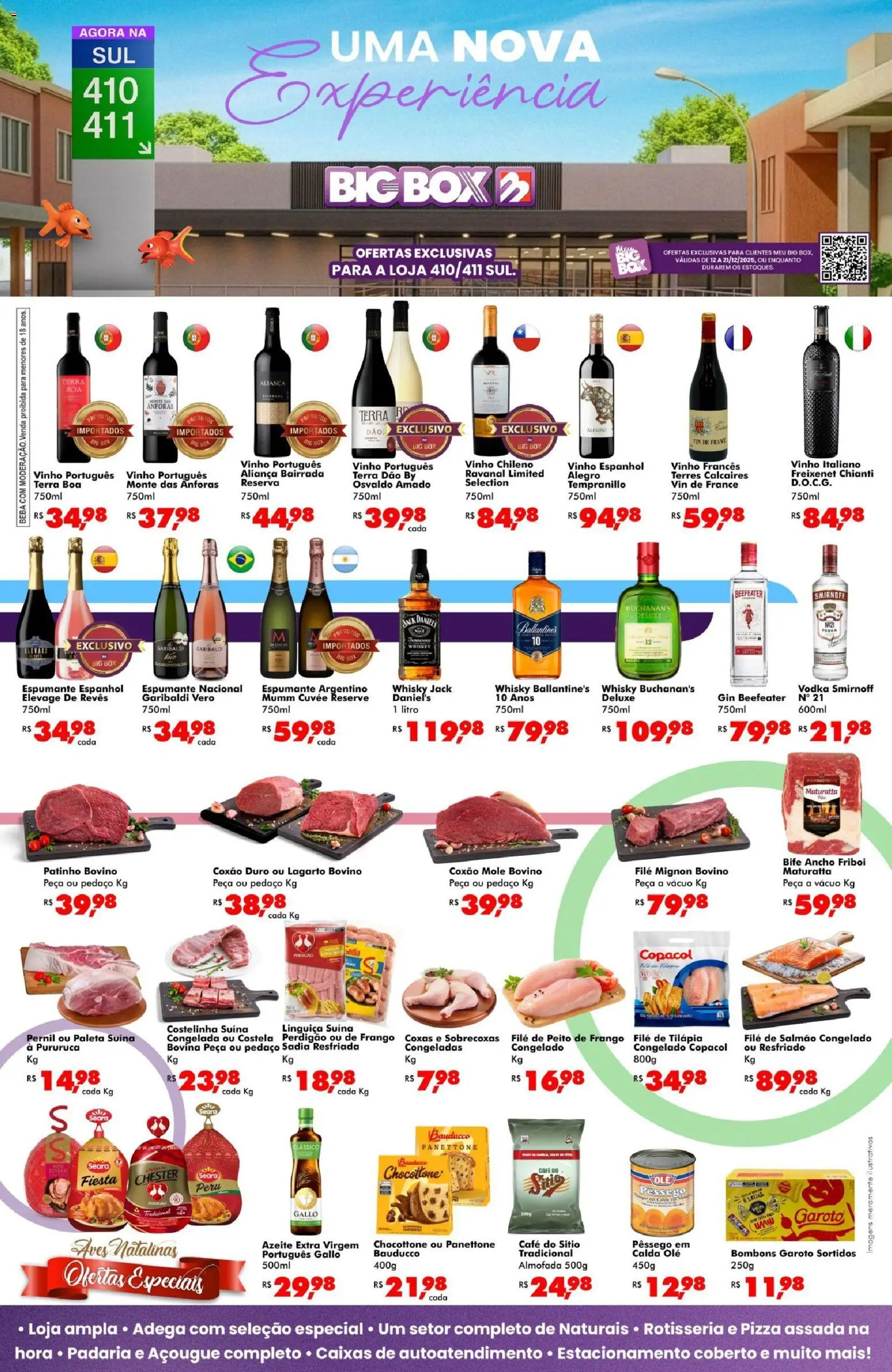 Big Box Folheto - válido de 12.12.2025 | Página: 1 | Produtos: Whisky, Pernil, Pizza, Vodka