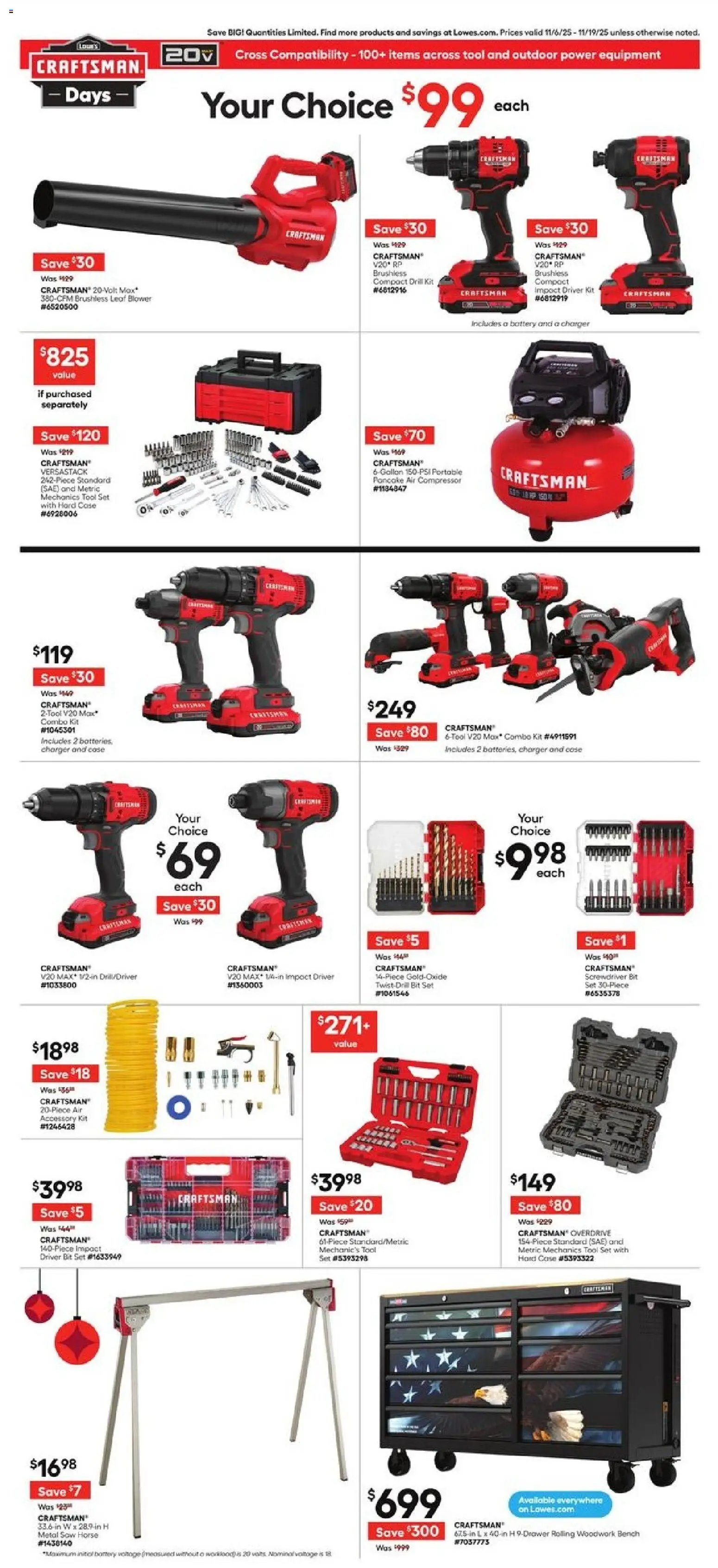 Lowe's Weekly Ad - valid from 06.11.2025 | Page: 6 | Products: Compressor, Saw, Case, Blower
