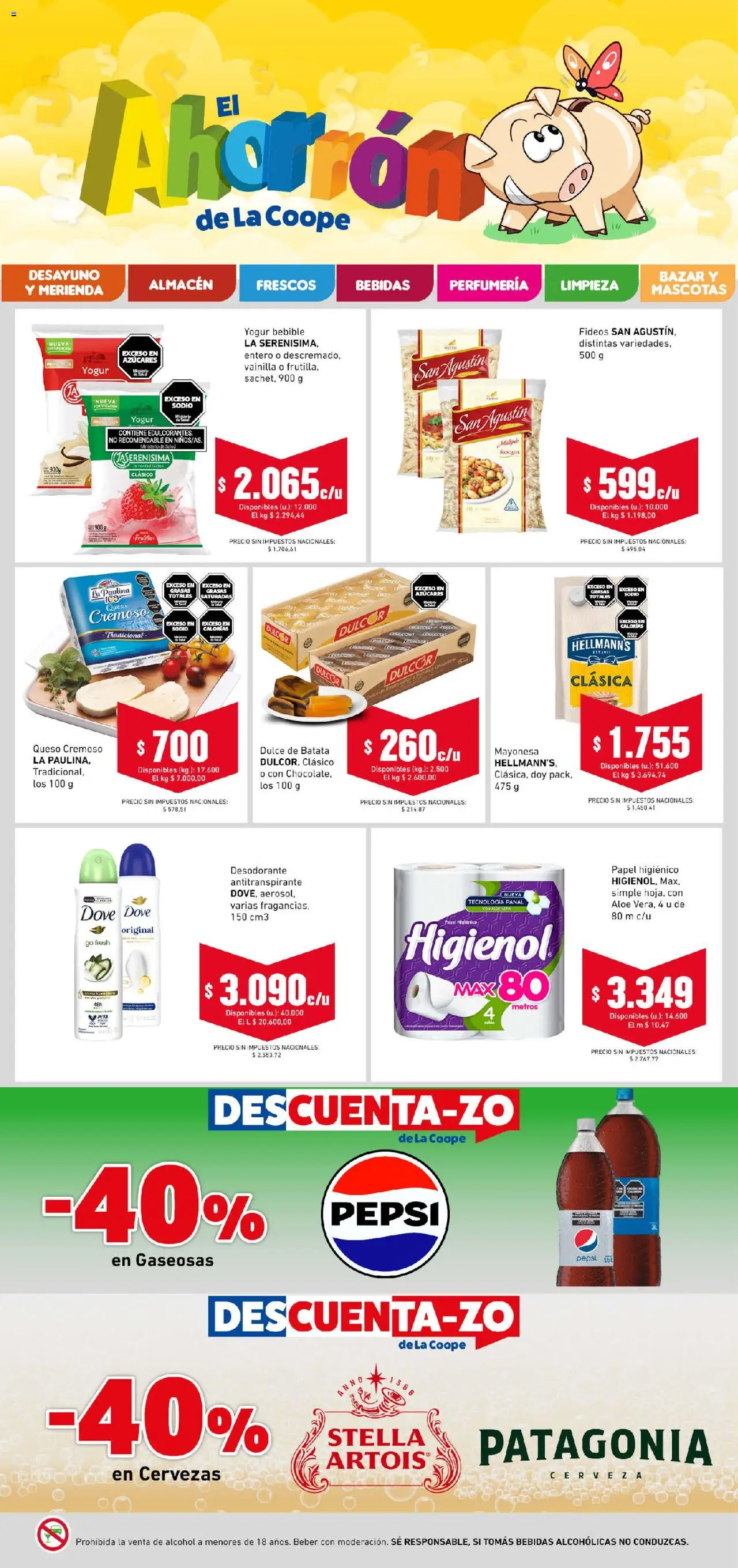 Cooperativa Obrera - Ahorrón │ válido desde el 04.09.2025 | Página: 1 | Productos: Antitranspirante, Queso, Yogur, Fideos