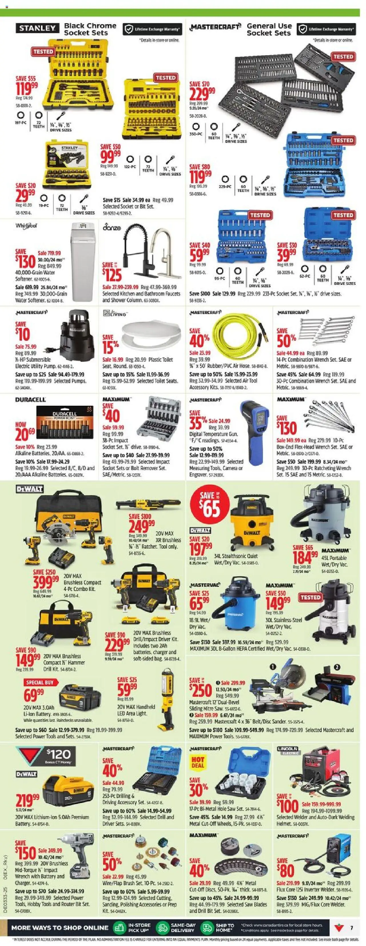 Canadian Tire flyer valid from 07.08.2025 | Page: 11 | Products: Camera, Brush, Socket, Shower