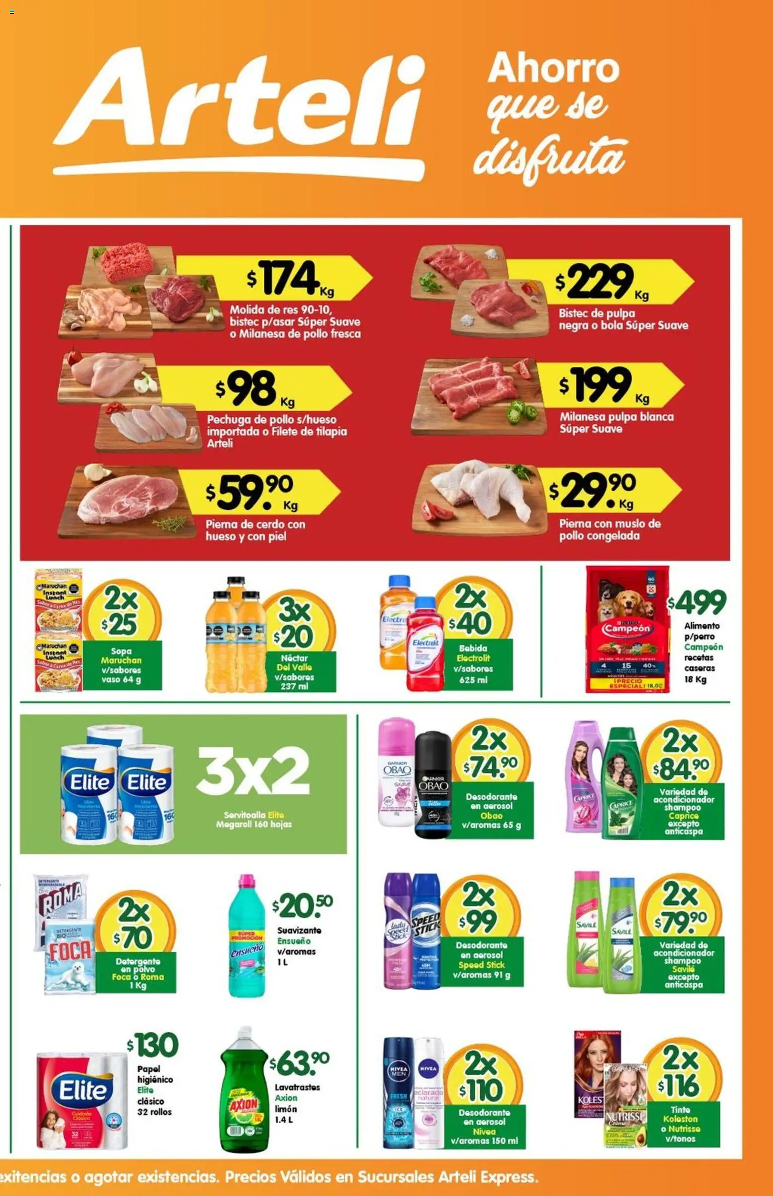 Nuevas ofertas de Arteli válidas en toda la República Mexicana desde el 13.03.2026. ¡Encuentra las mejores ofertas en Arteli folleto Express! | Página: 2 | Productos: Desodorante, Detergente, Limón, Suavizante