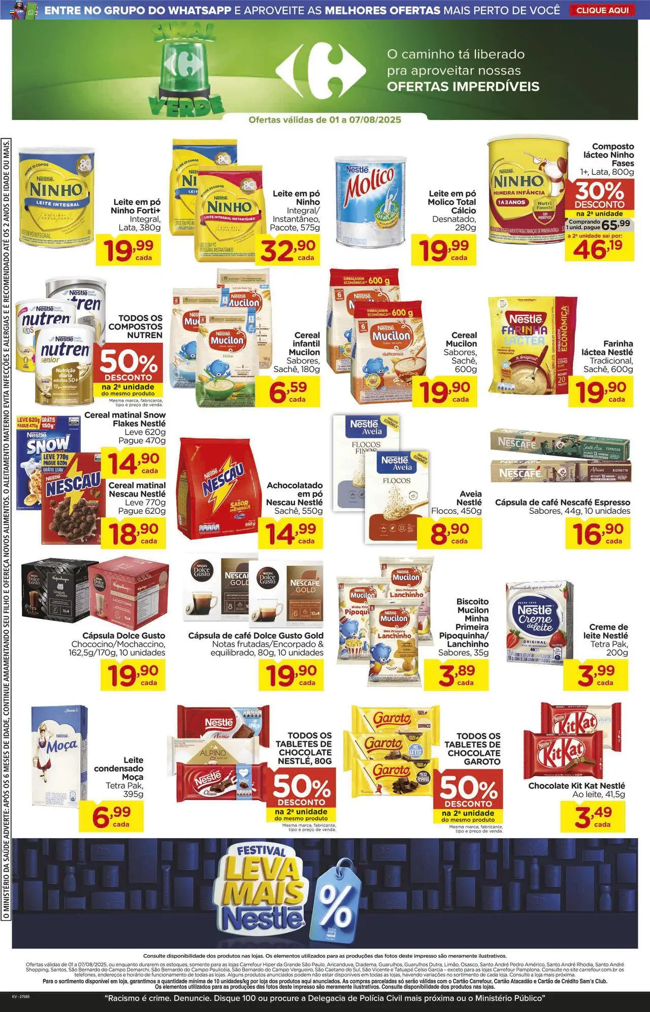 Carrefour Folheto - válido de 01.08.2025 | Página: 9 | Produtos: Cafe Dolce Gusto, Cápsula de café, Leite, Flocos