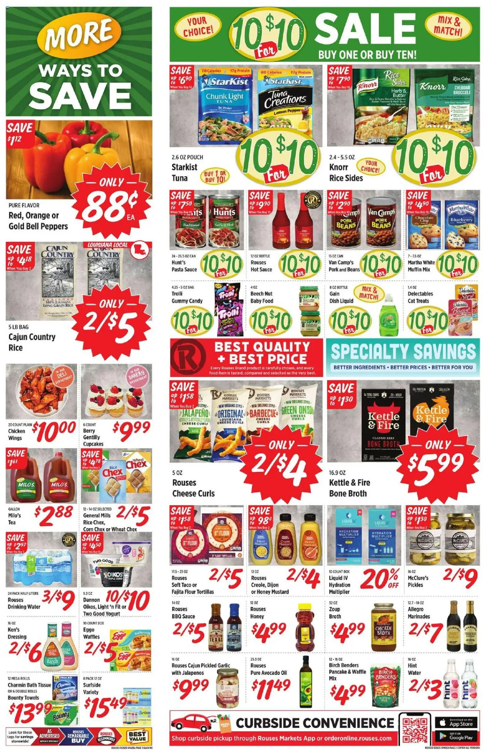 Rouses Weekly Ad - MS - valid from 26.12.2025 | Page: 3 | Products: Cheese, Rice, Water, Garlic
