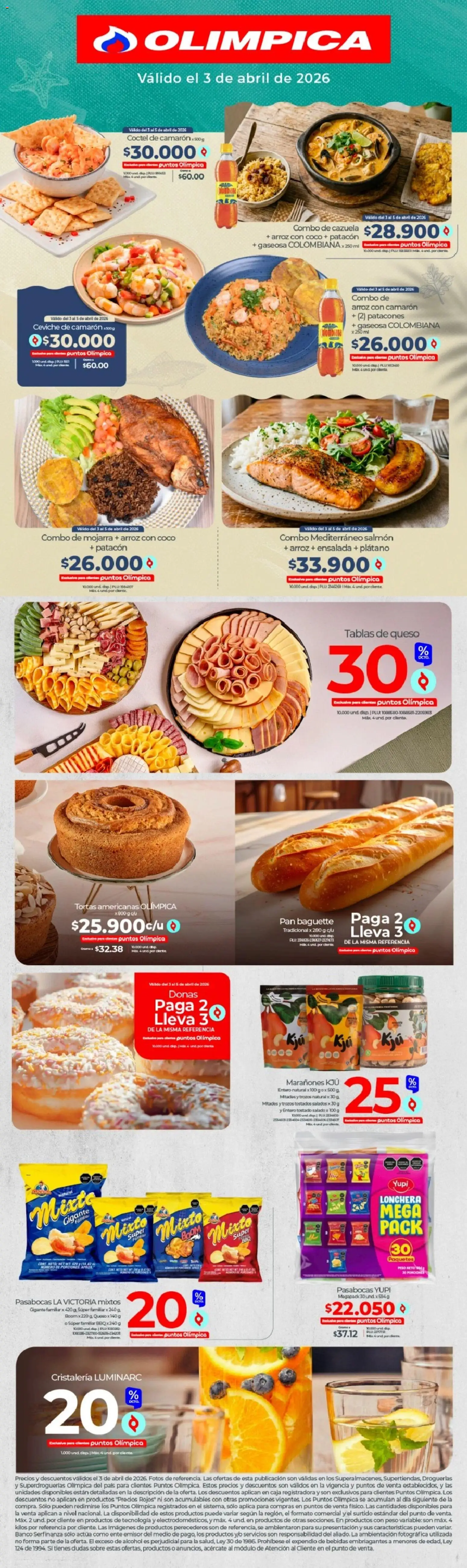 Olímpica revista - valida desde el 03.04.2026 | Página: 2 | Productos: Sobre, Lonchera, Caja, Pan